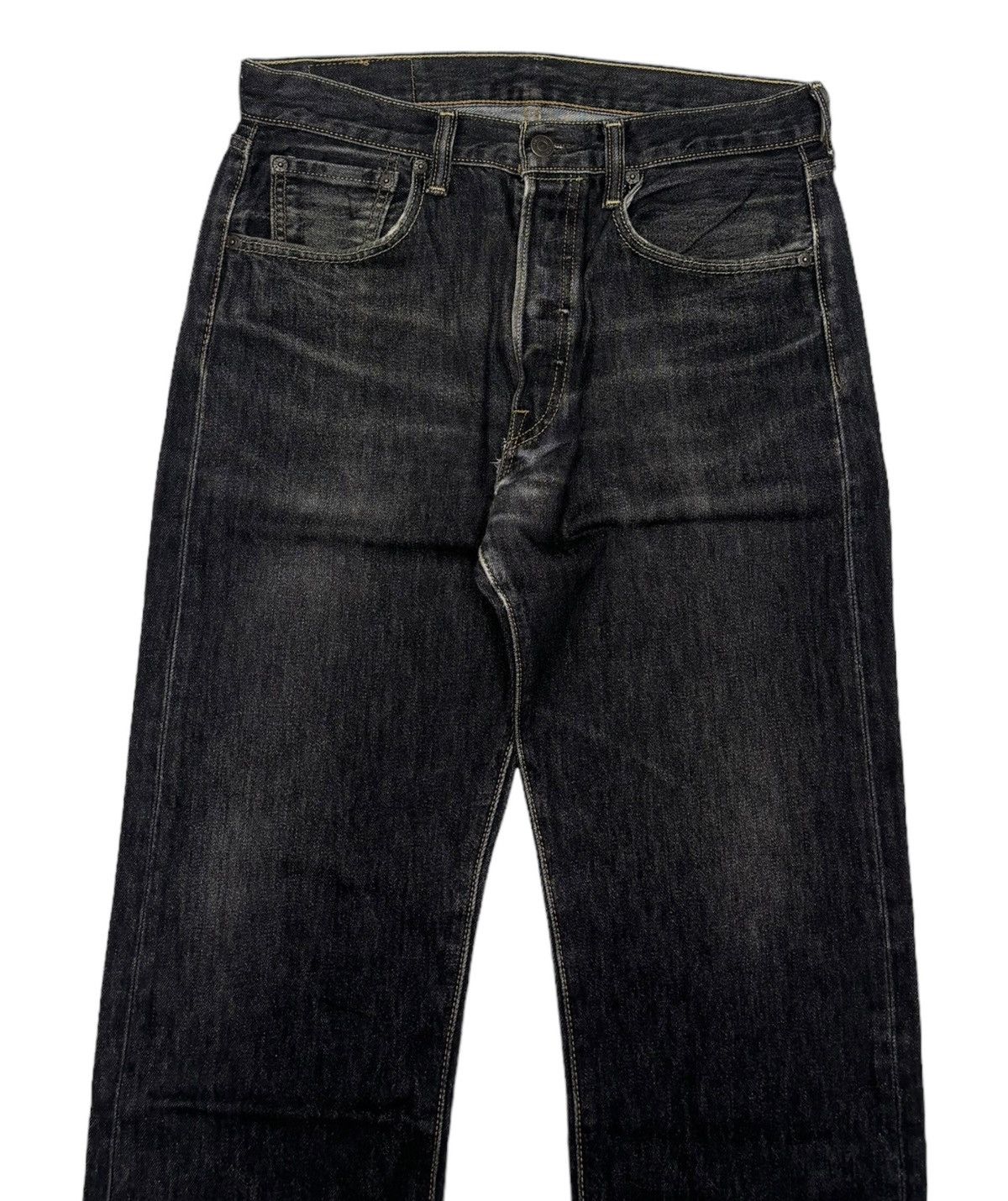 Levi's VINTAGE LEVIS 501 BLACK DISTRESSED DENIM JEANS Size US 31 - 6 Thumbnail