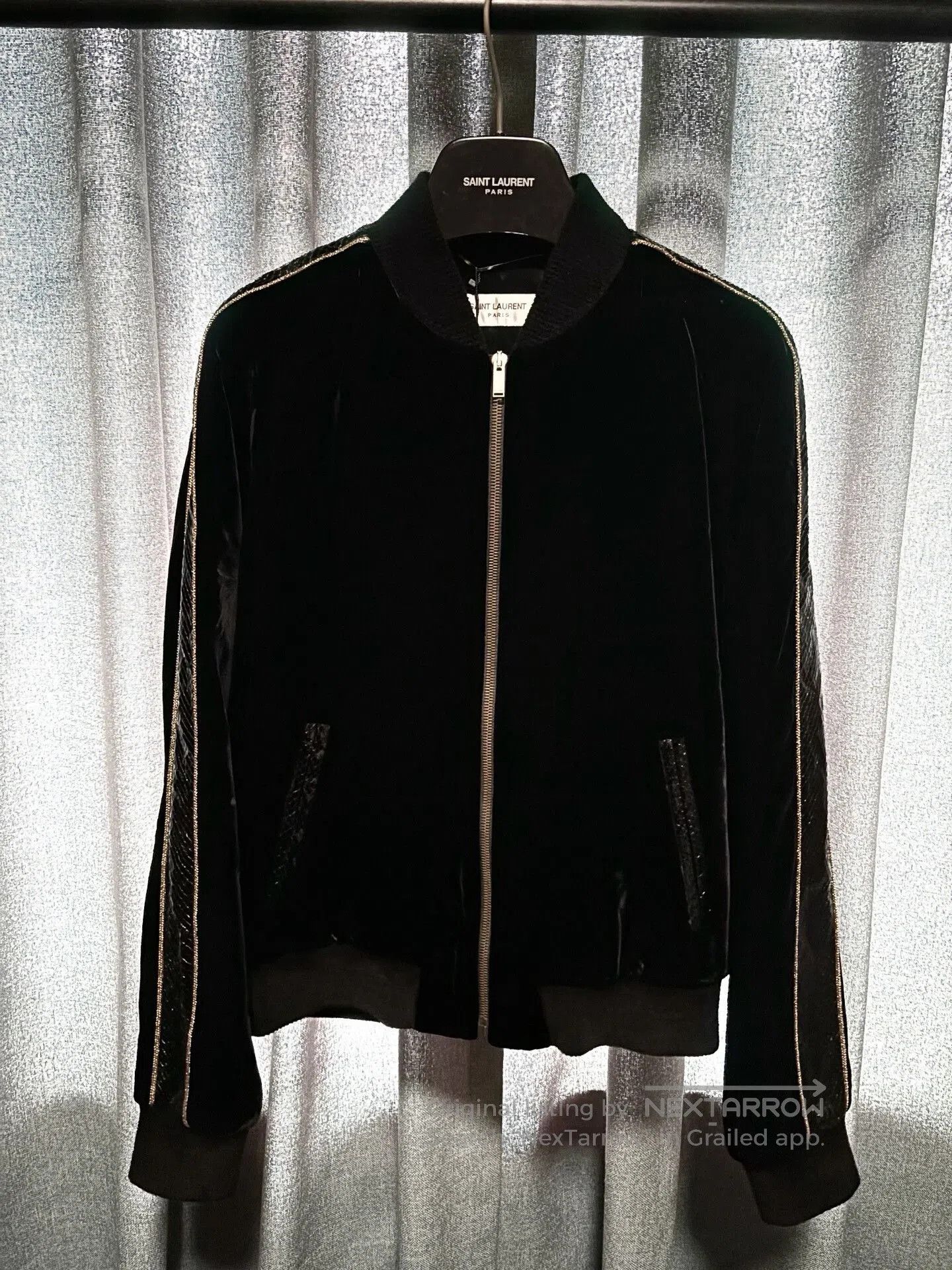 Saint Laurent Paris Saint Laurent Velvet Snake Skin Jacket. Size US M / EU 48-50 / 2 - 1 Thumbnail