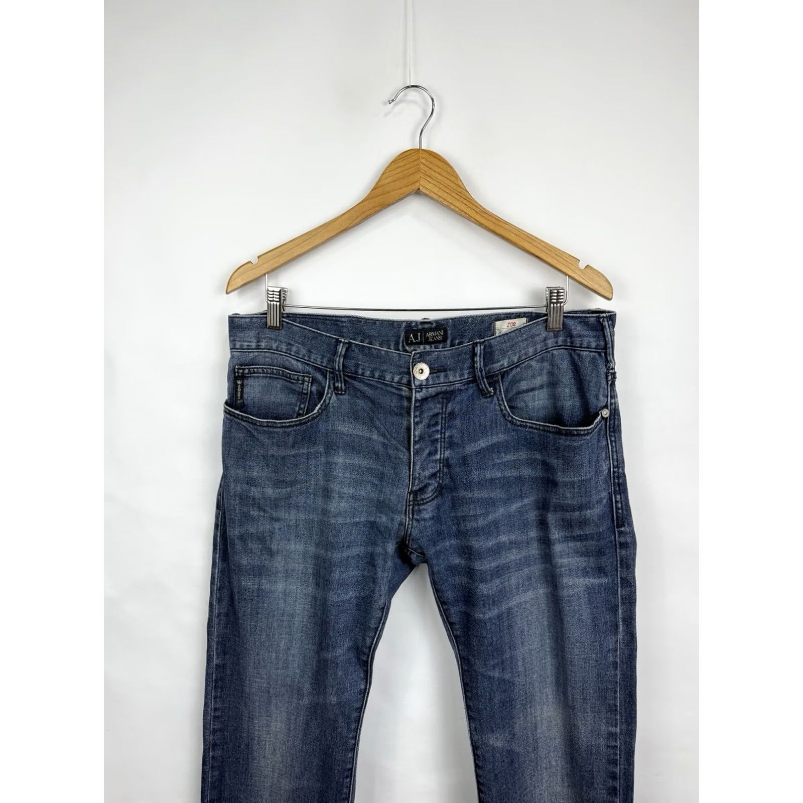 Vintage VINTAGE Armani Jeans J02 Extra Slim Fit Comfort Fabric 34/34 Jeans Mens 90s Blue Week? 2/3 weeks Size US 34 / EU 50 - 4 Thumbnail