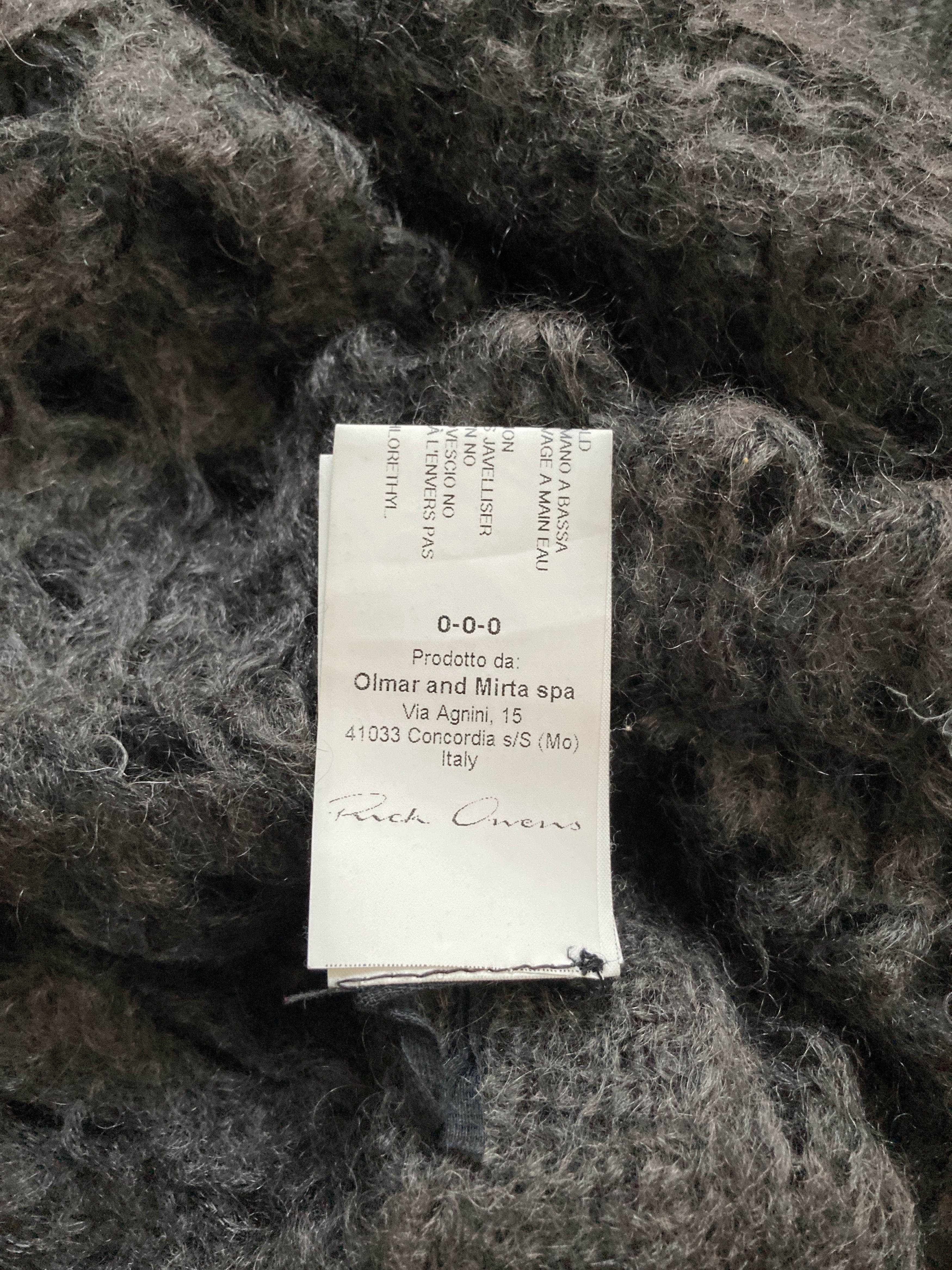 Rick Owens F/W 14 "MOODY" Sample Mohair & Silk Psycho Knit Rick Owens Size US M / EU 48-50 / 2 - 23 Thumbnail