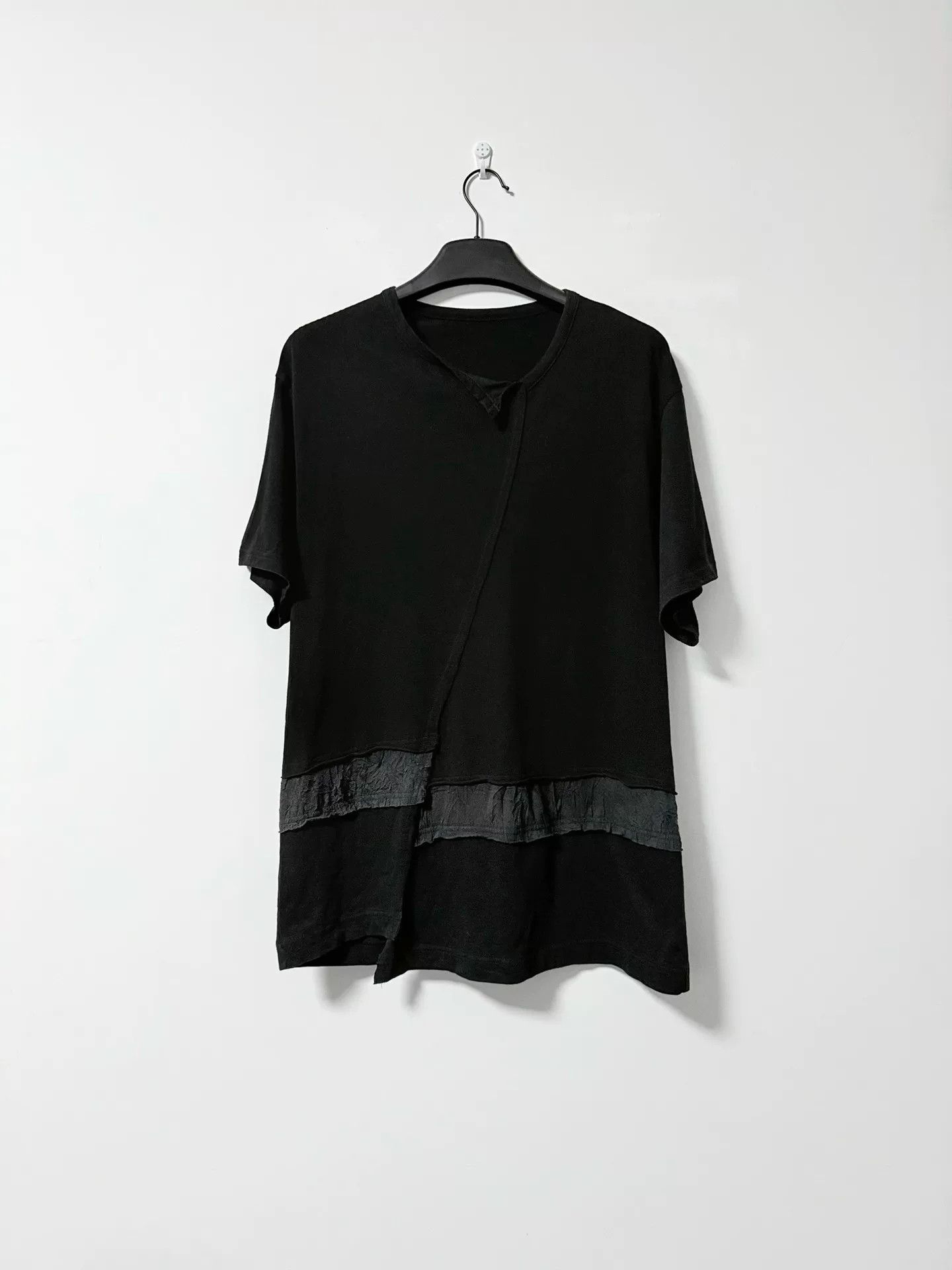 Asymmetrical Black T-Shirt by Yohji Yamamoto