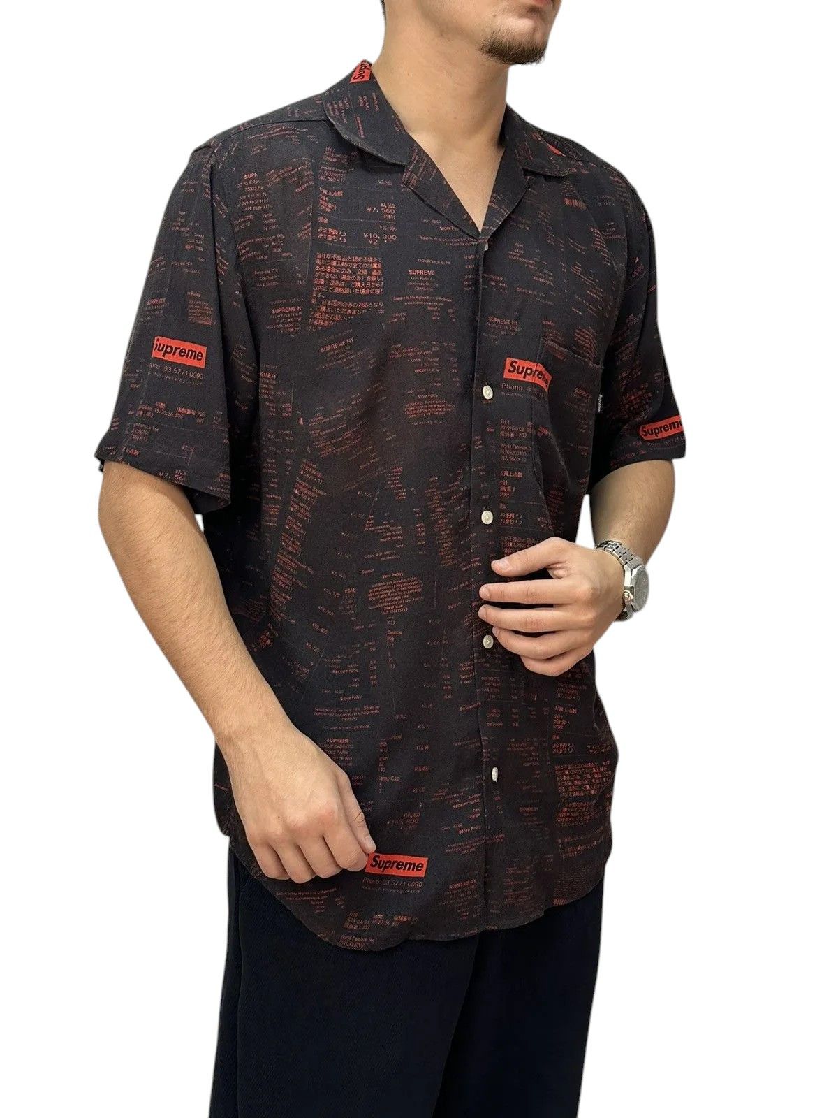Supreme Supreme Black Button-Up Shirt Vintage Streetwear Hype Style Size US M / EU 48-50 / 2 - 3 Thumbnail