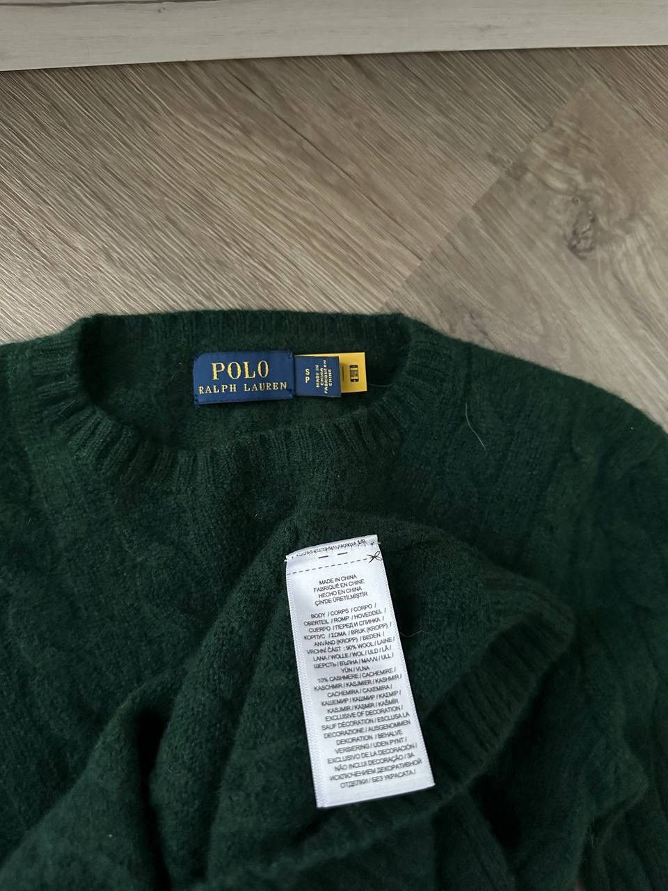 Polo Ralph Lauren × Vintage Vintage Polo Ralph Lauren Green Dark Cable Knit Sweater Size S / US 4 / IT 40 - 4 Thumbnail