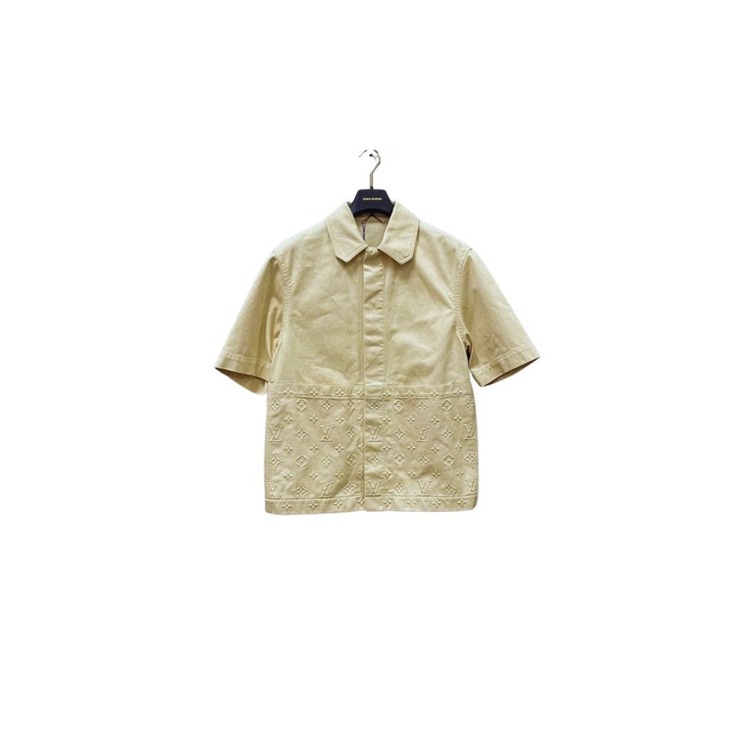 image of Louis Vuitton Monogram Workwear Short-Sleeved Shirt in White, Men's (Size XS)