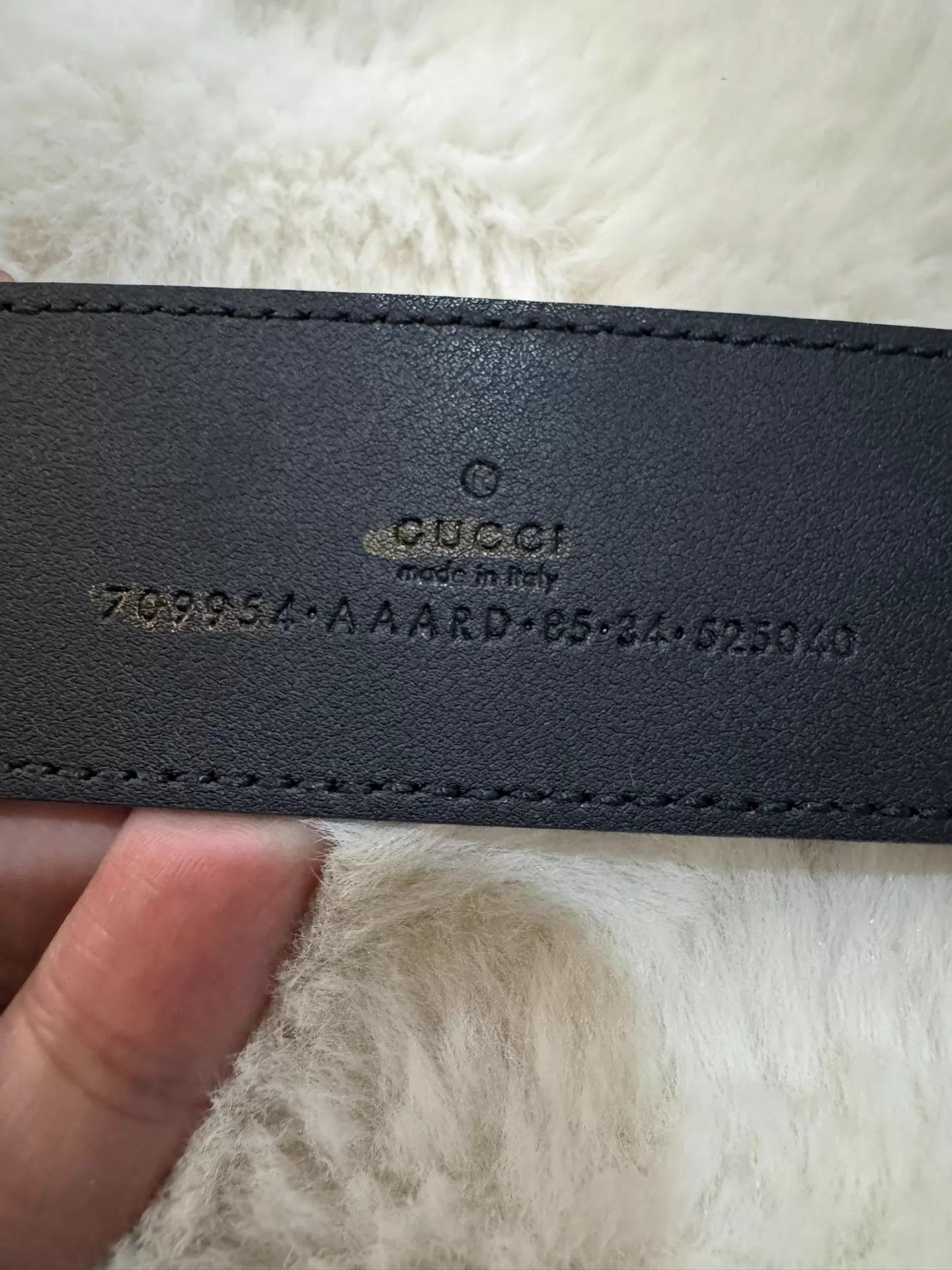 Gucci Gucci Black White Polka Dot Gold Buckle Belt 85 Size ONE SIZE - 5 Thumbnail