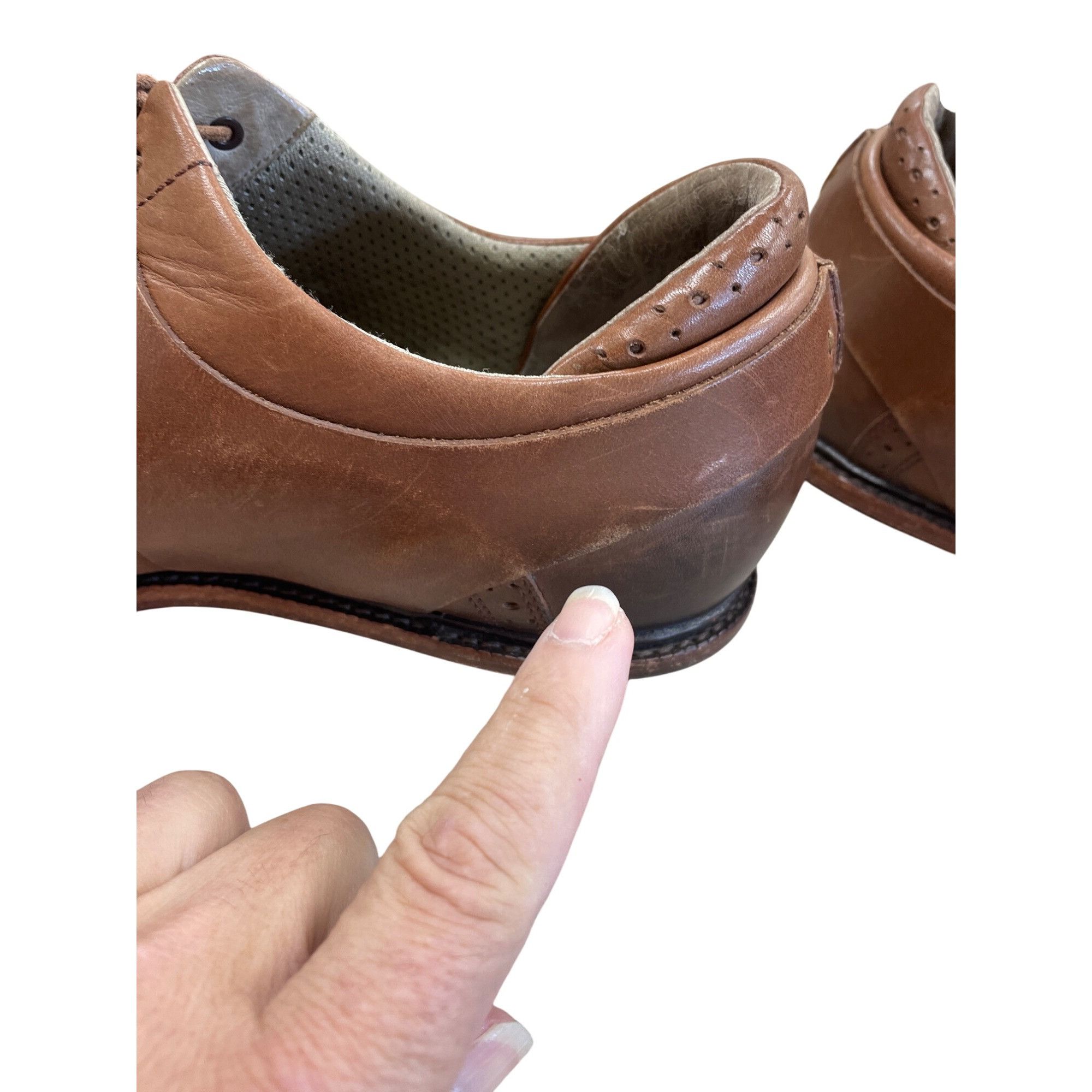 TSUBO Tsubo Mens Brown Leather Cap Toe Oxford Dress Shoes Size 12 Size US 12 / EU 45 - 10 Thumbnail