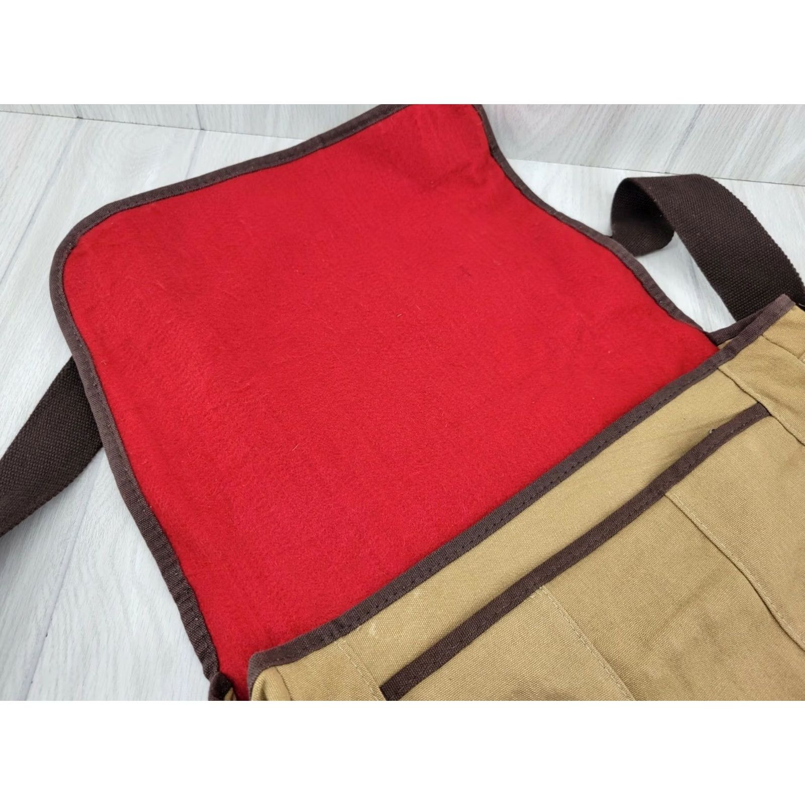 Vintage Heritage Supply Company Laptop Shoulder Bag Tan 3M Safety Alabama Bag, Brown, Large, Men, Crossbody, Casual Travel Workwear Size ONE SIZE - 4 Thumbnail