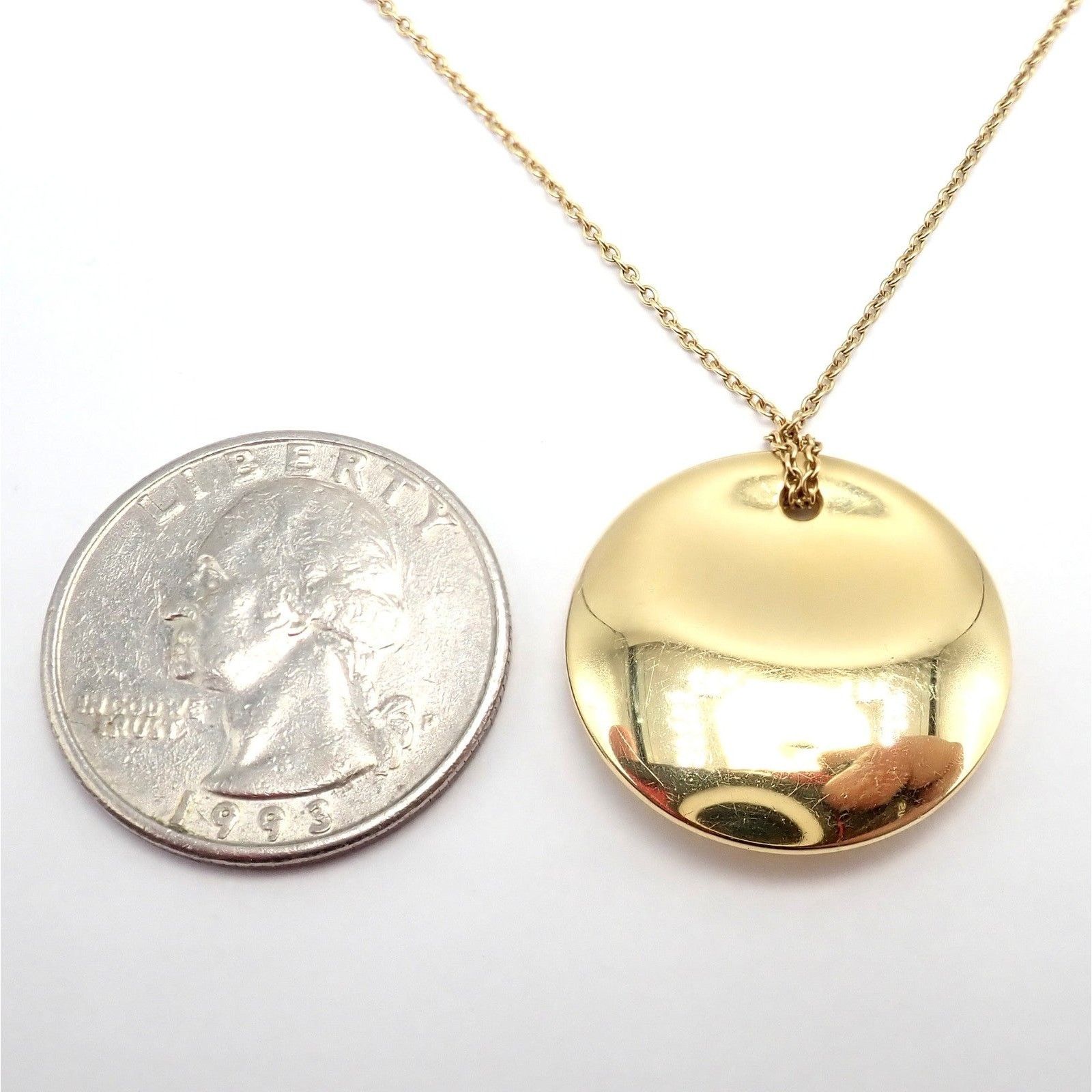 Tiffany & Co. Tiffany & Co Peretti 18k Yellow Gold Disc Pendant Necklace Size ONE SIZE - 4 Thumbnail
