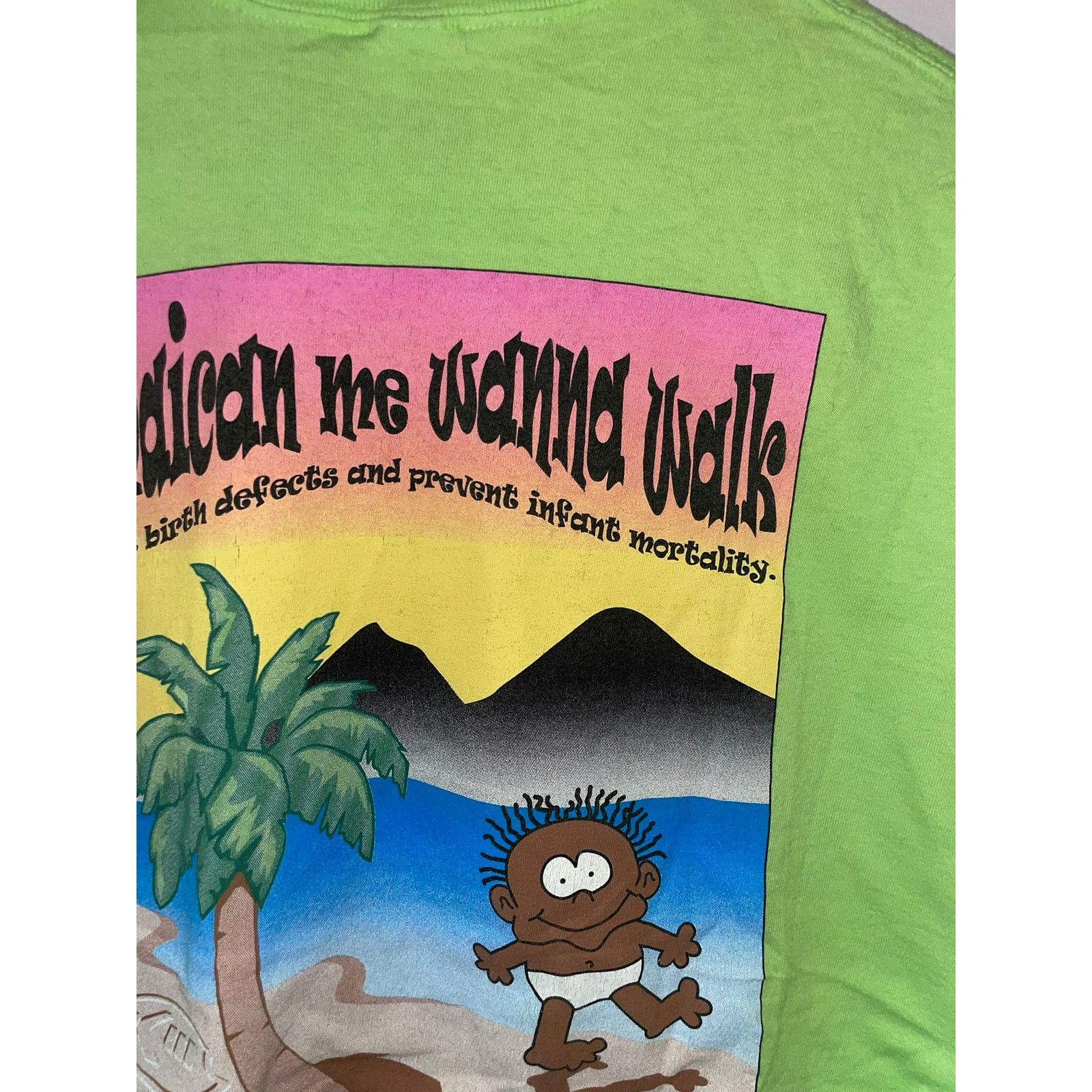Anvil Vintage Walk America Shirt Fight Birth Defects Baby XL 2001 Size US XL / EU 56 / 4 - 7 Thumbnail