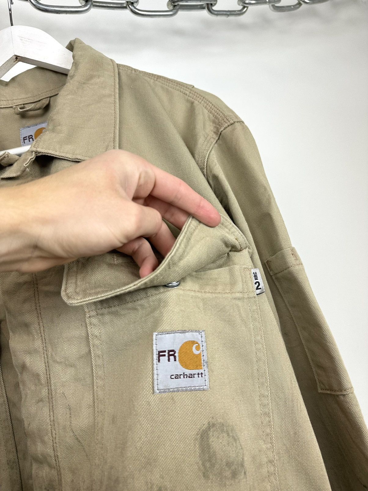 Carhartt Vintage Carhartt Flame Resistant Distressed Detroit Jacket Size US XL / EU 56 / 4 - 4 Thumbnail