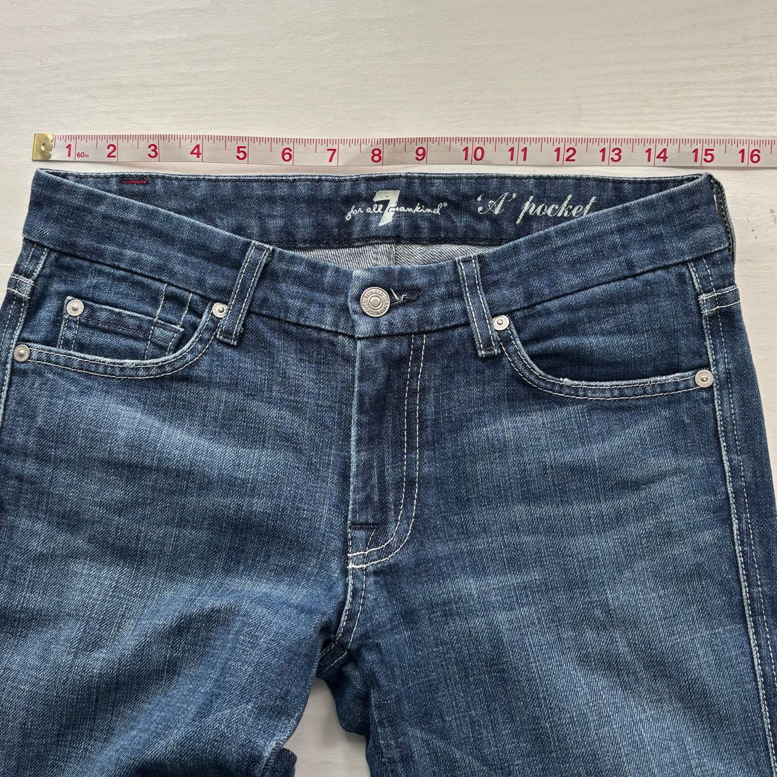 7 For All Mankind 7 For All Mankind A Pocket Bootcut Jeans EU 27 Mid-Rise Size 27" / US 4 / IT 40 - 3 Thumbnail