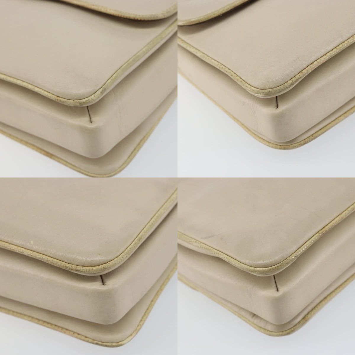 Celine CELINE Shoulder Bag Leather Beige Gold Size ONE SIZE - 10 Thumbnail