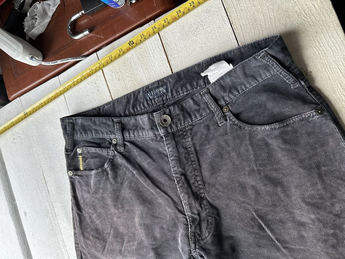 Giorgio Armani VNTG🚨90s Armani Jeans CORDUROY FADED BLACK Mens Pants Size US 32 / EU 48 - 2 Thumbnail