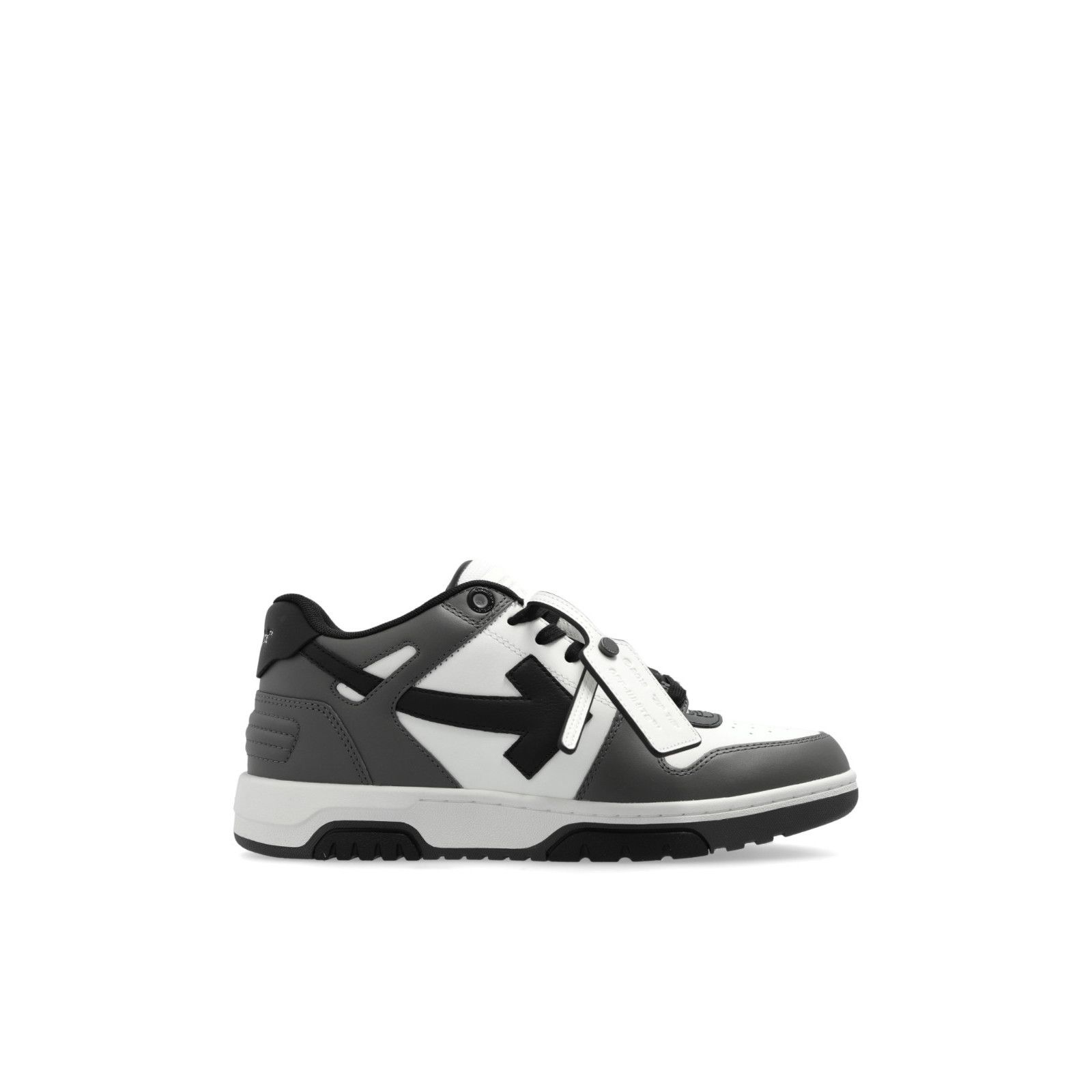 Off-White OFF-WHITE Out Of Office Black Leather Sneakers New 