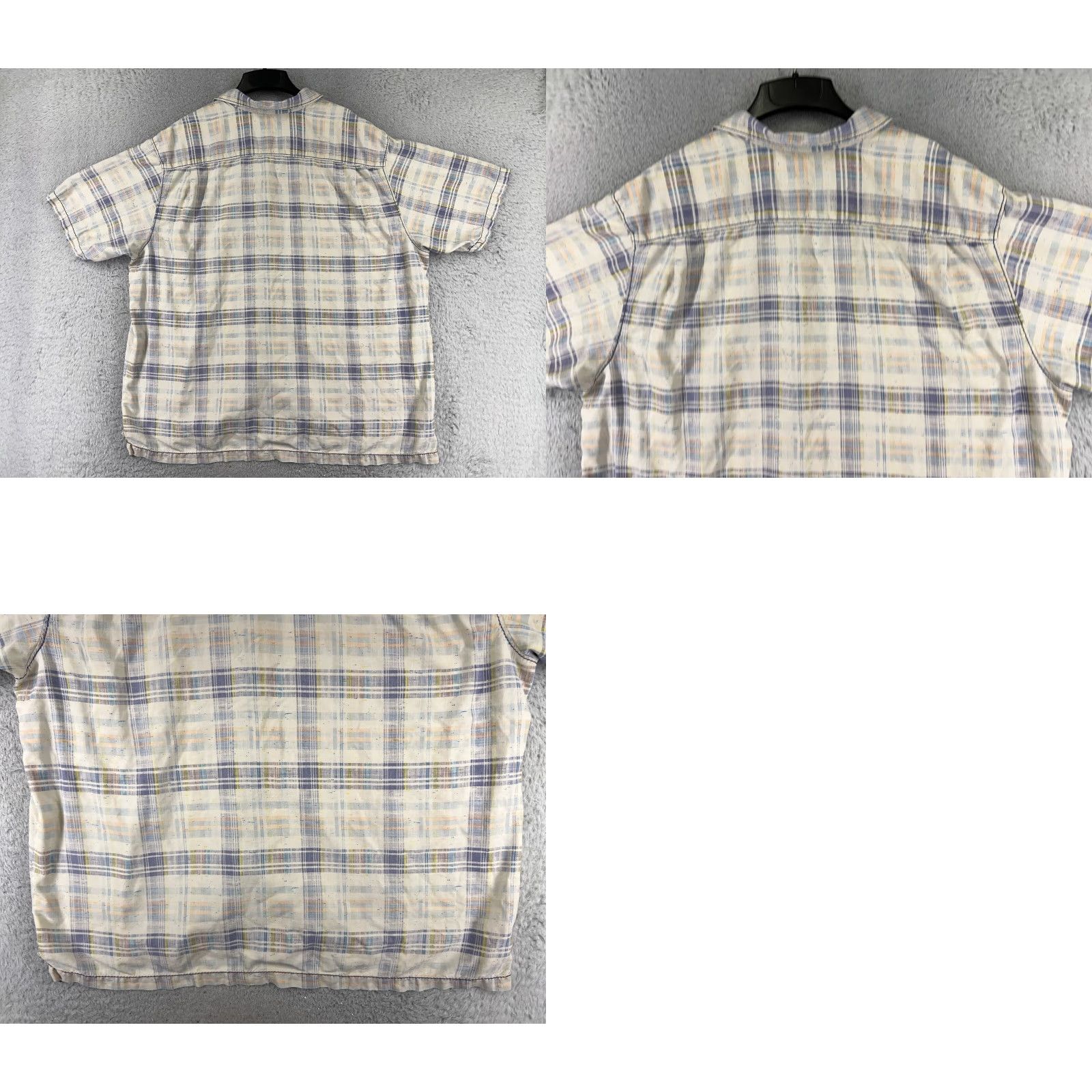 Tommy Bahama Tommy Bahama Shirt Men 2XL Beige Blue Plaid Button Up 100% Silk Pocket Vintage: No Size US XXL / EU 58 / 5 - 9 Thumbnail