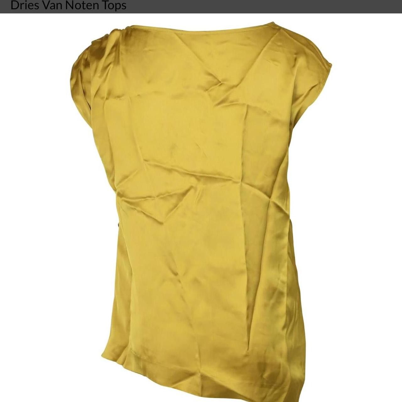 Dries Van Noten Dries Van Noten Gold Gathered Blouse Size XS / US 0-2 / IT 36-38 - 3 Thumbnail