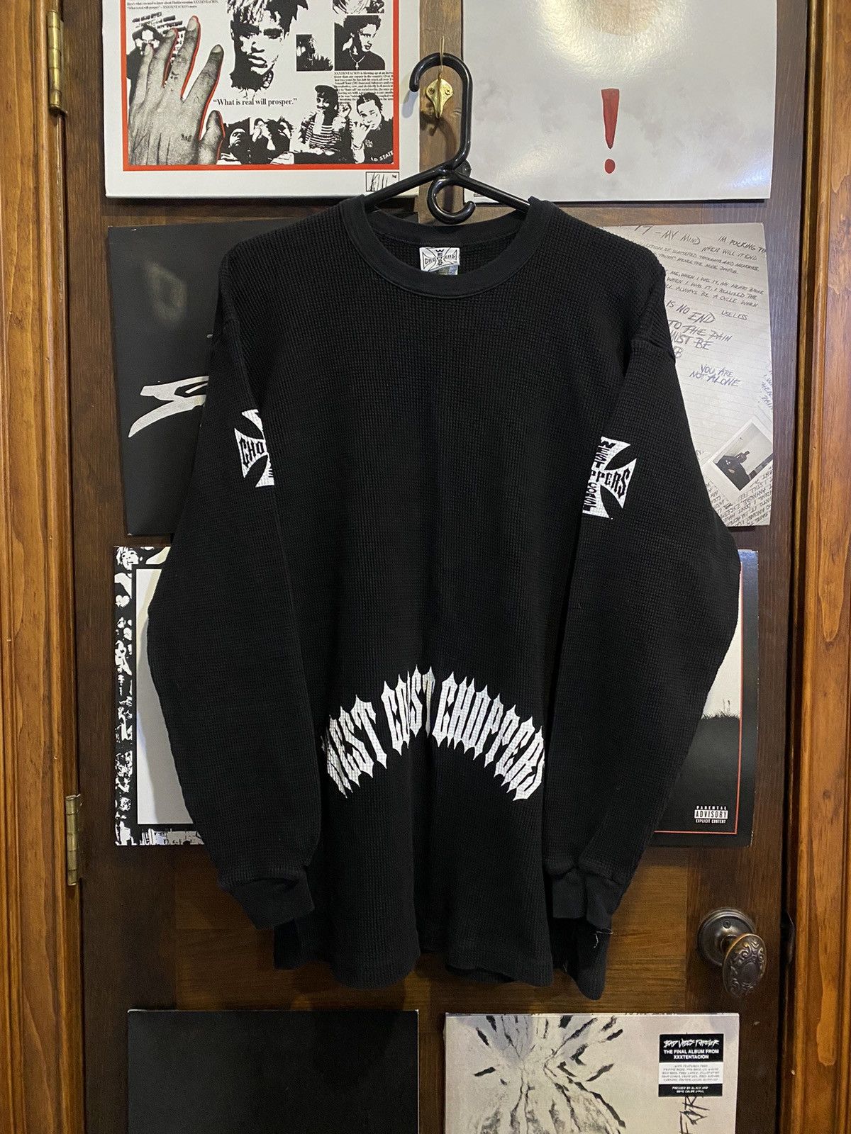image of Vintage West Coast Choppers Thermal L/s Tee in Black, Men's (Size XL)
