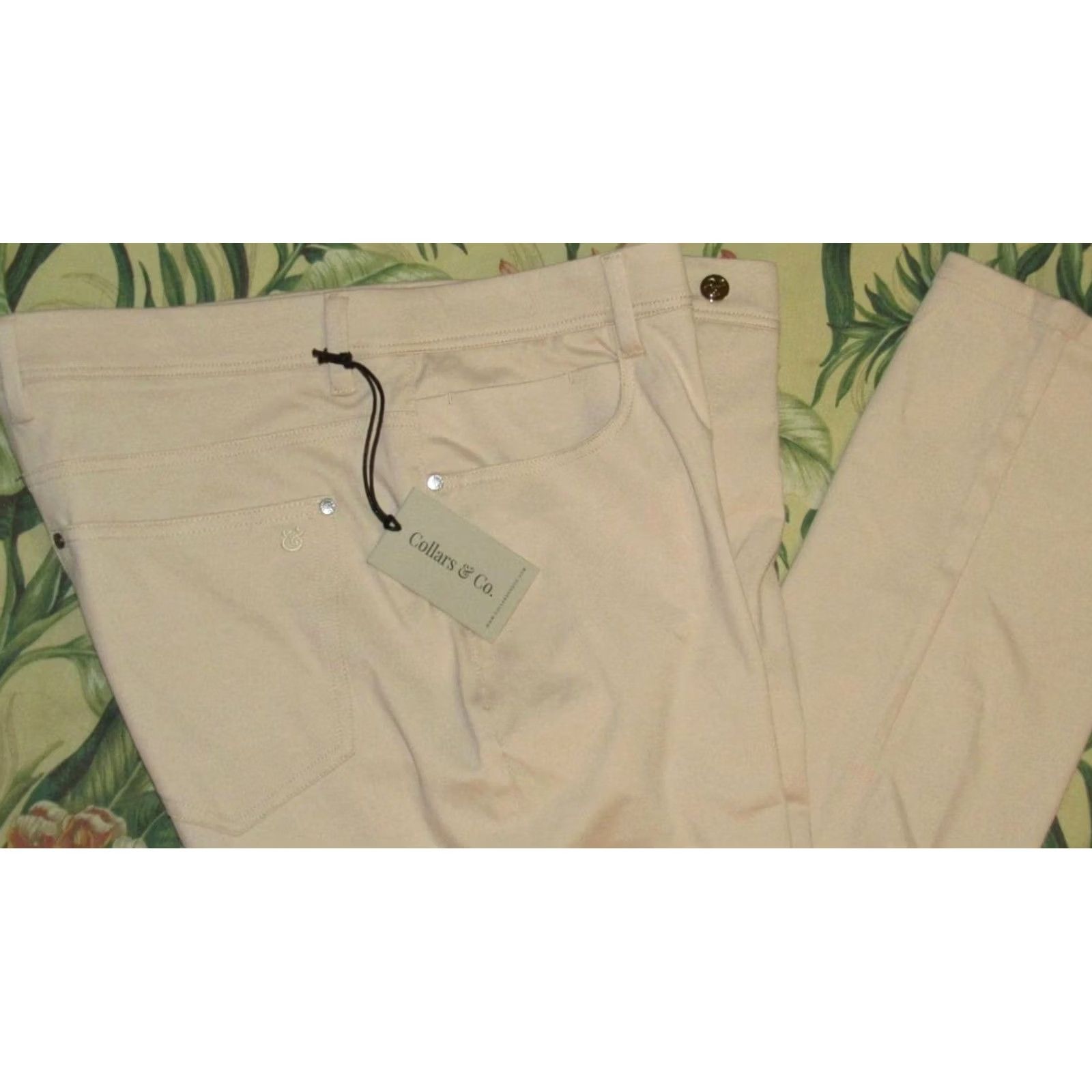 CO COLLARS & CO Stone CEO Tech Pull On Pants 38 x 34 NWT Mens Chino Stone 38x34 Size US 38 / EU 54 - 2 Thumbnail
