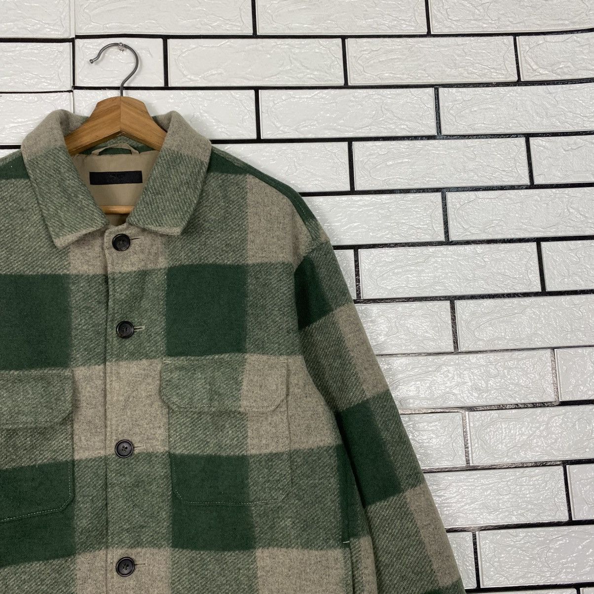 Japanese Brand Vintage Wool Button Jacket Tartan Design Uniqlo Issey Miyake Size US L / EU 52-54 / 3 - 7 Thumbnail