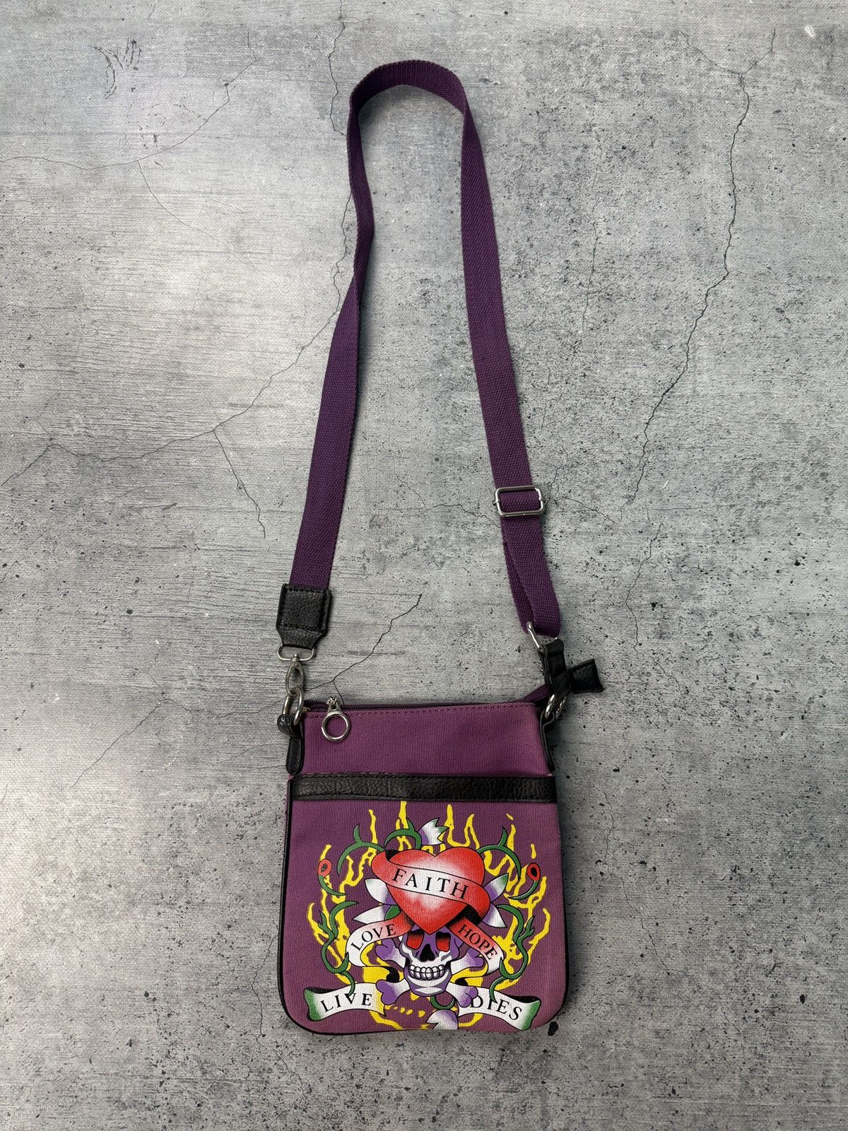 Ed Hardy Ed Hardy Style Bag Skull Flowers Tattoo Japan Style Size ONE SIZE - 1 Thumbnail