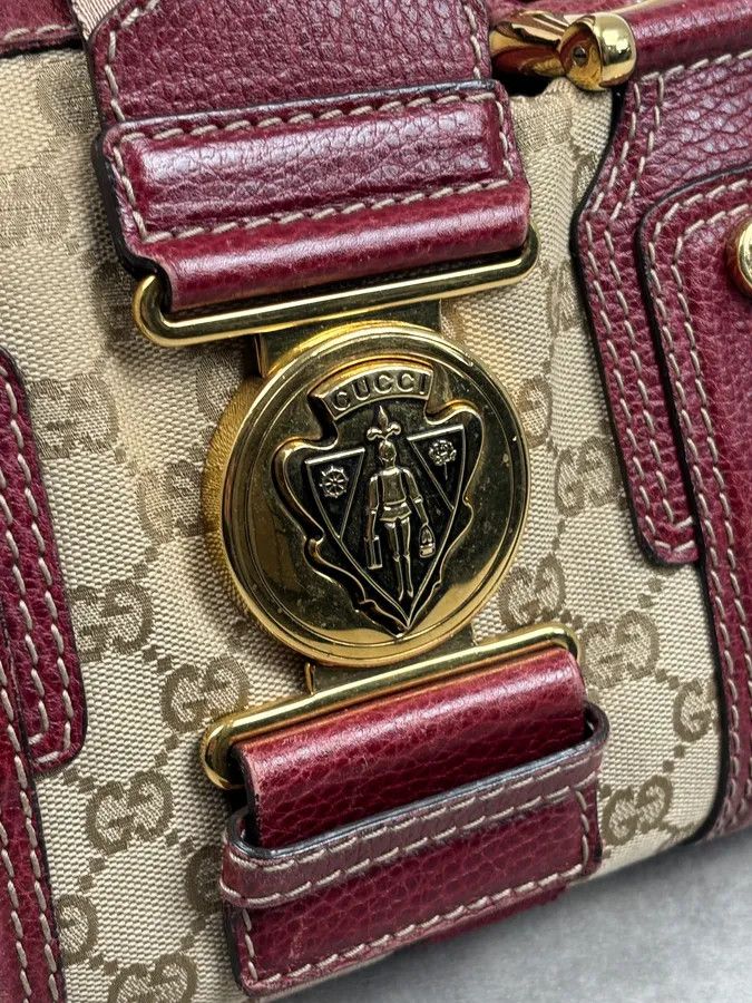 Gucci SS2009 Gucci Red & Beige Monogram Heritage Bag by Frida Giannini Size ONE SIZE - 6 Thumbnail