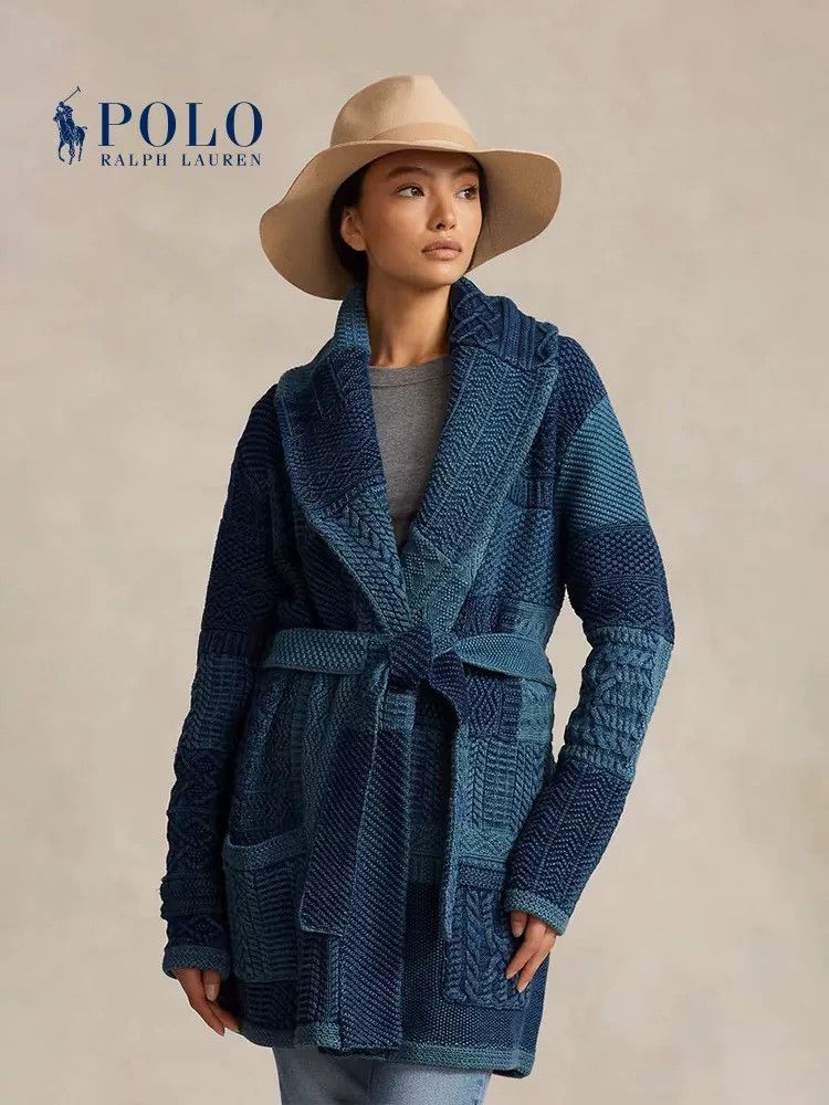 Ralph Lauren 24 Spring Cotton Patchwork Knit Cardigan
