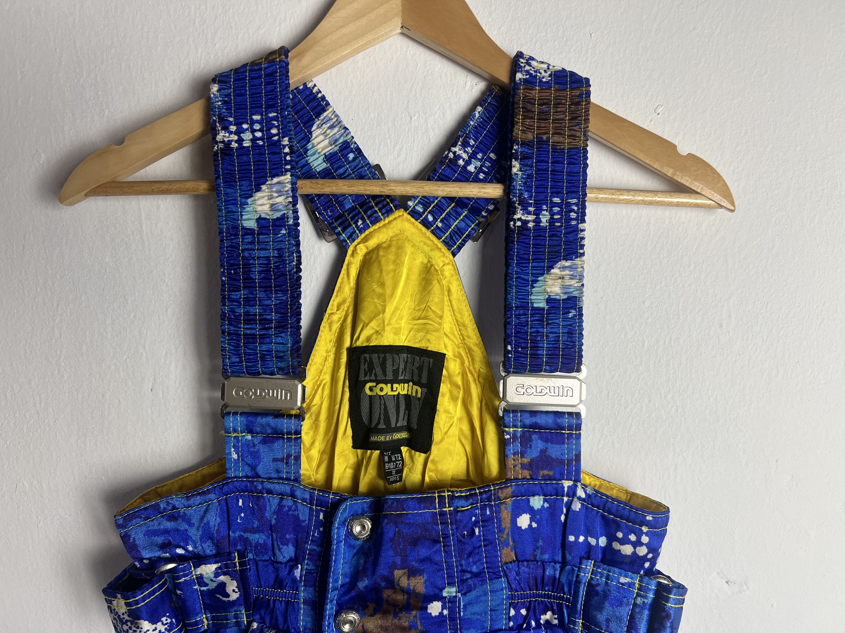 Goldwin Vintage Goldwin Blue Abstract Ski Bib Jumpsuit Size US 30 / EU 46 - 2 Thumbnail