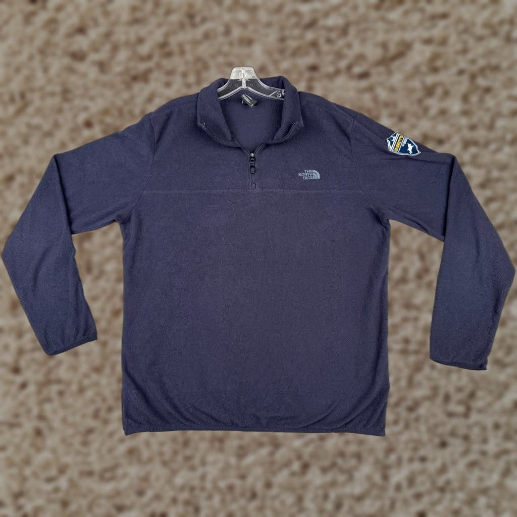 The North Face The North Face Sweater Mens Large Blue Fleece 1/4 Zip Everett's Polyester Fleece Size US L / EU 52-54 / 3 - 1 Thumbnail