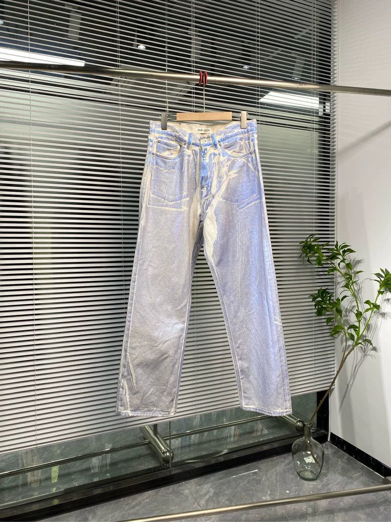 Our Legacy Blue Printed Denim Pants - dmc