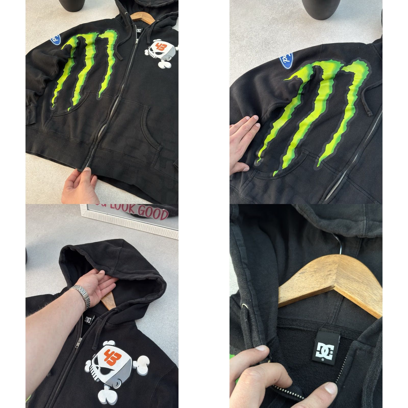 Vintage VINTAGE DC X Monster Energy Racing Y2K Rare Ken Block 43 Zip Hoodie Men M Black Logo 90s Streetwear Sports Mens Size US M / EU 48-50 / 2 - 8 Thumbnail