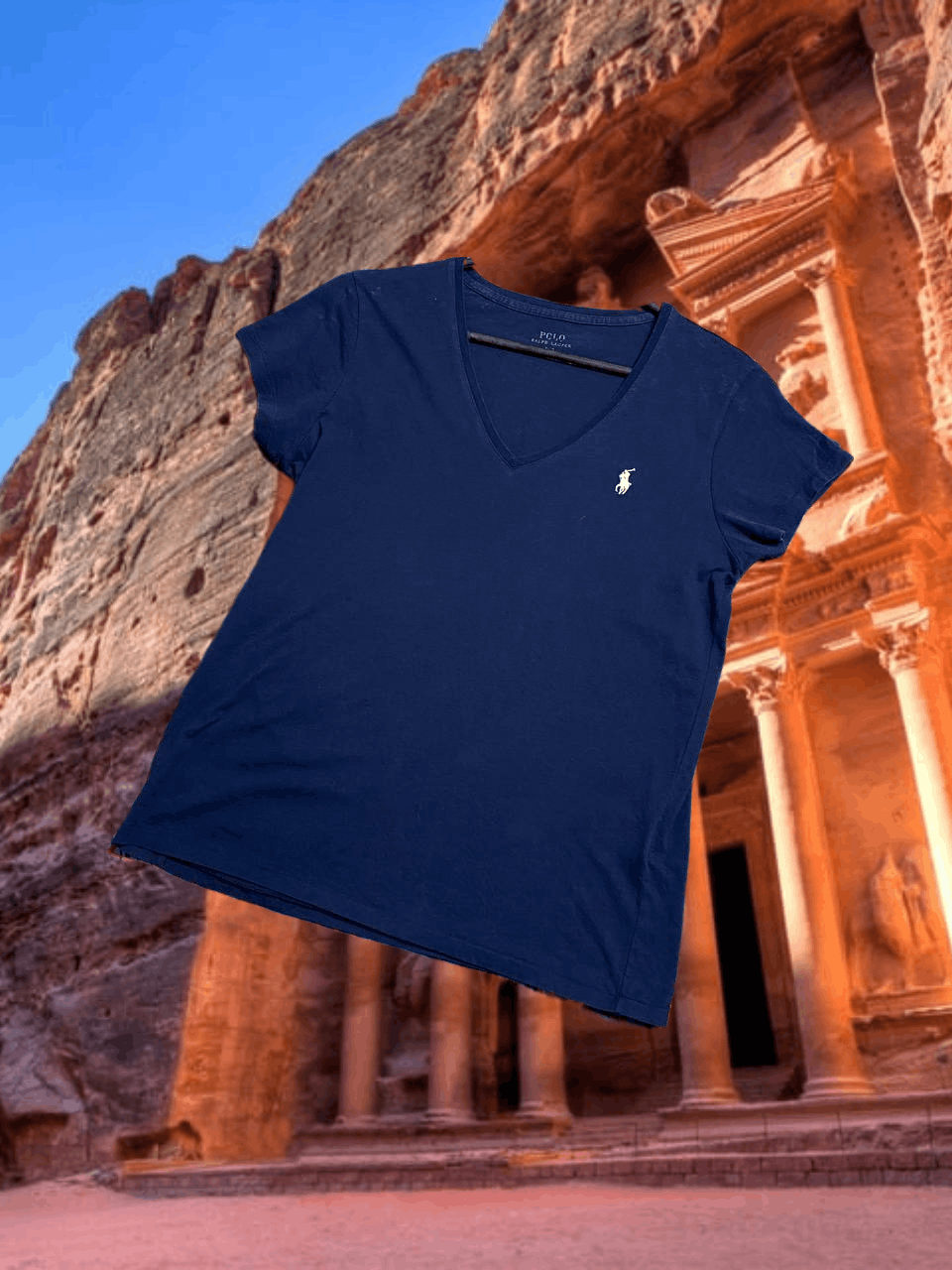 Polo Ralph Lauren Streetwear T-Shirt blue Polo Ralph Lauren logo Y2K Vintage Size US M / EU 48-50 / 2 - 1 Thumbnail