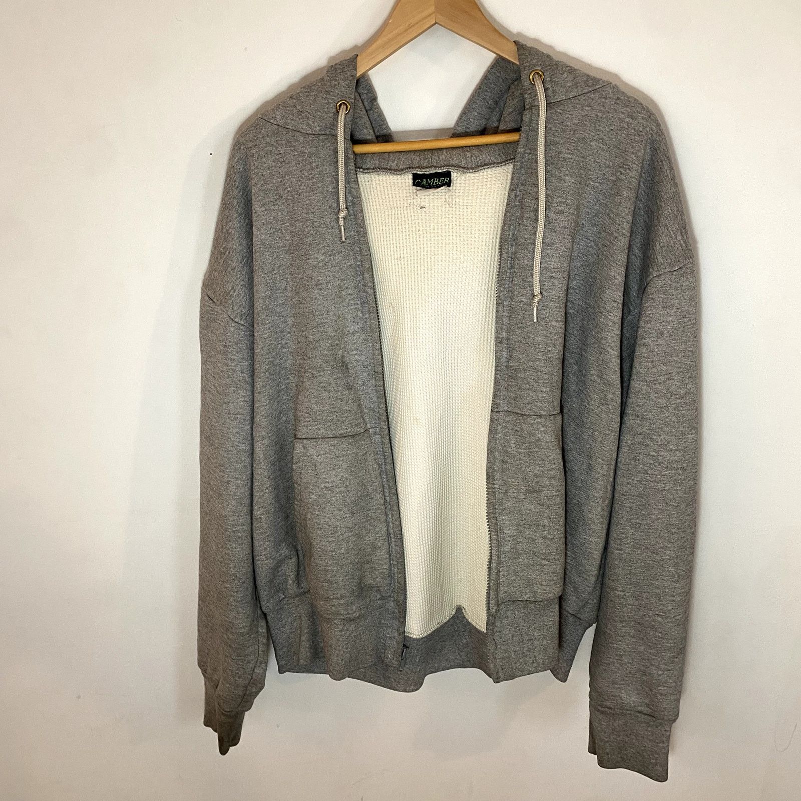 Camber × Vintage Vintage Camber Thermal Lined Hoodie Gray Hoodie Sweatshirt Size US XL / EU 56 / 4 - 2 Thumbnail