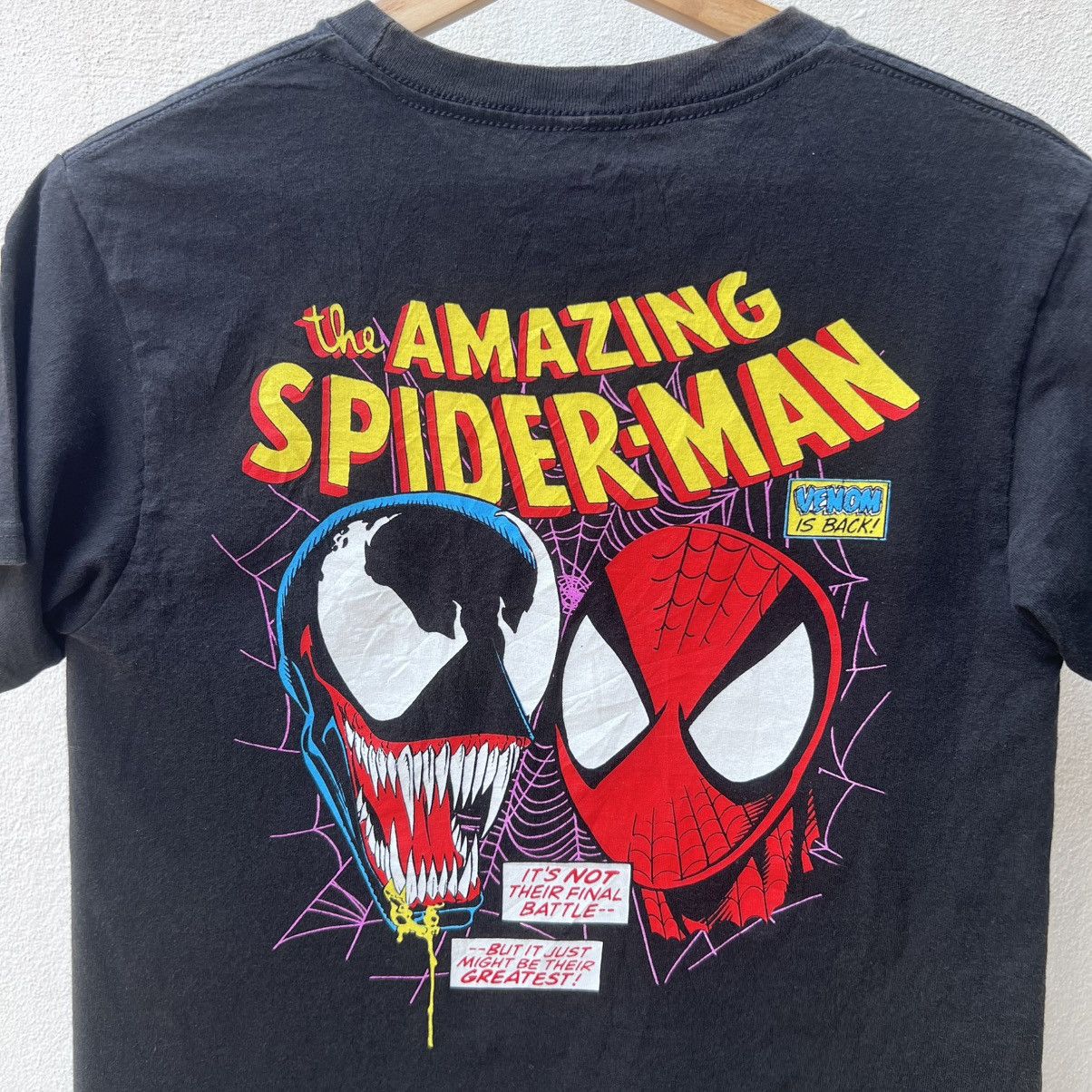 Spyder Spiderman Venom Comic Art Tshirt Size US S / EU 44-46 / 1 - 2 Thumbnail