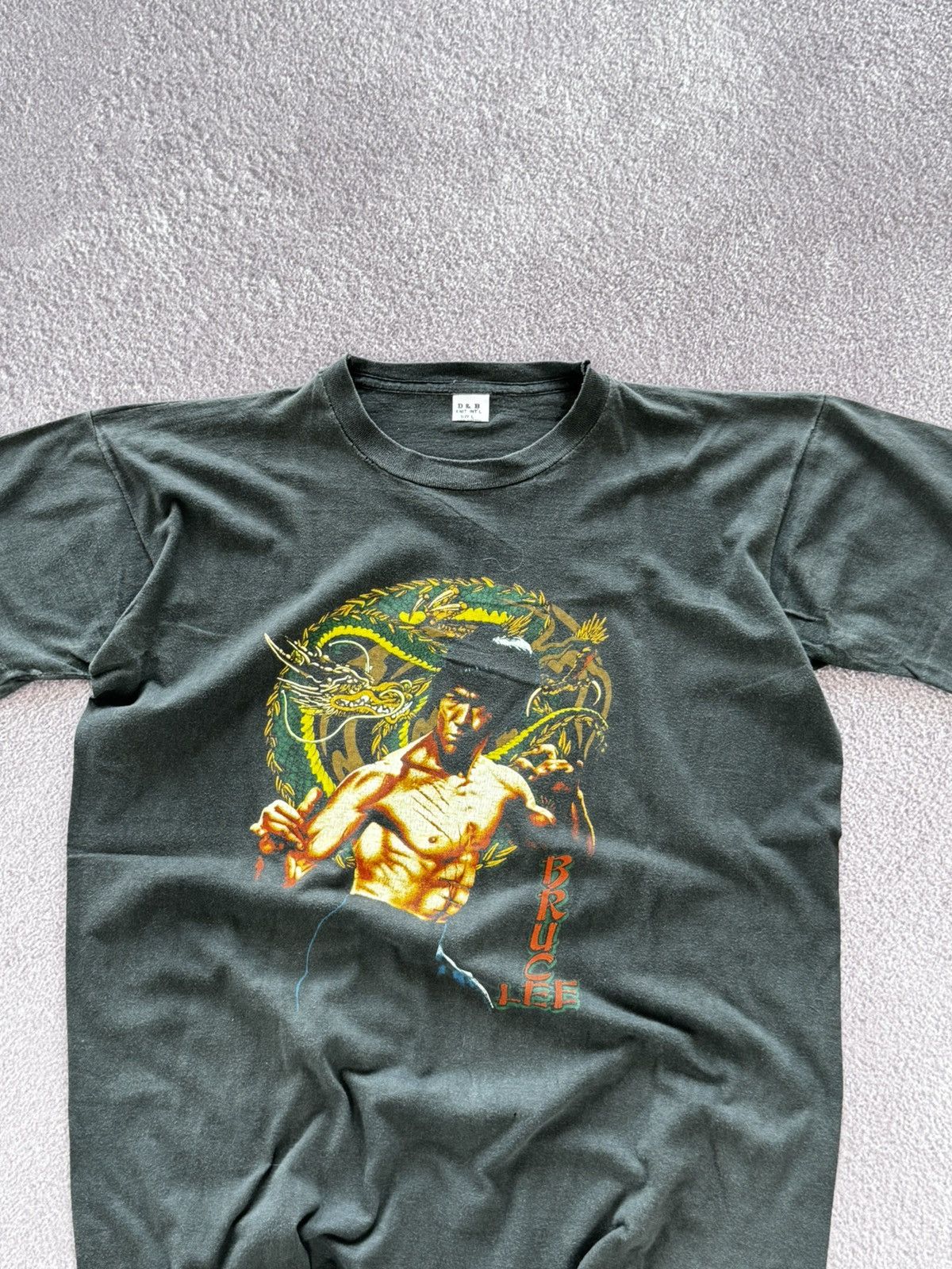 Band Tees Vintage 90’s Bruce Lee Faded Look Rare T-Shirt Size US L / EU 52-54 / 3 - 2 Thumbnail
