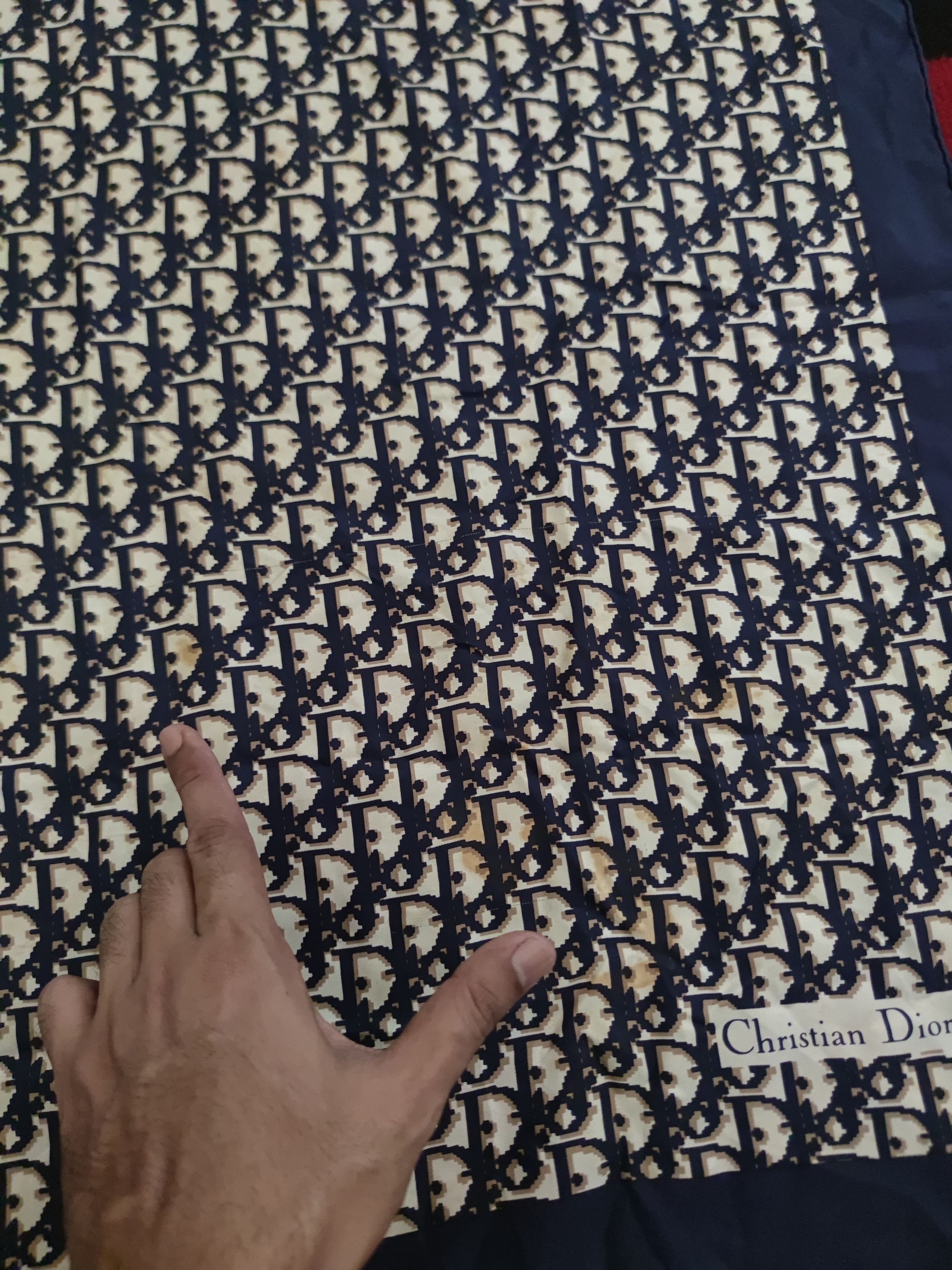 Dior Vintage Christian Dior Monogram Silk Scarf Size ONE SIZE - 3 Thumbnail