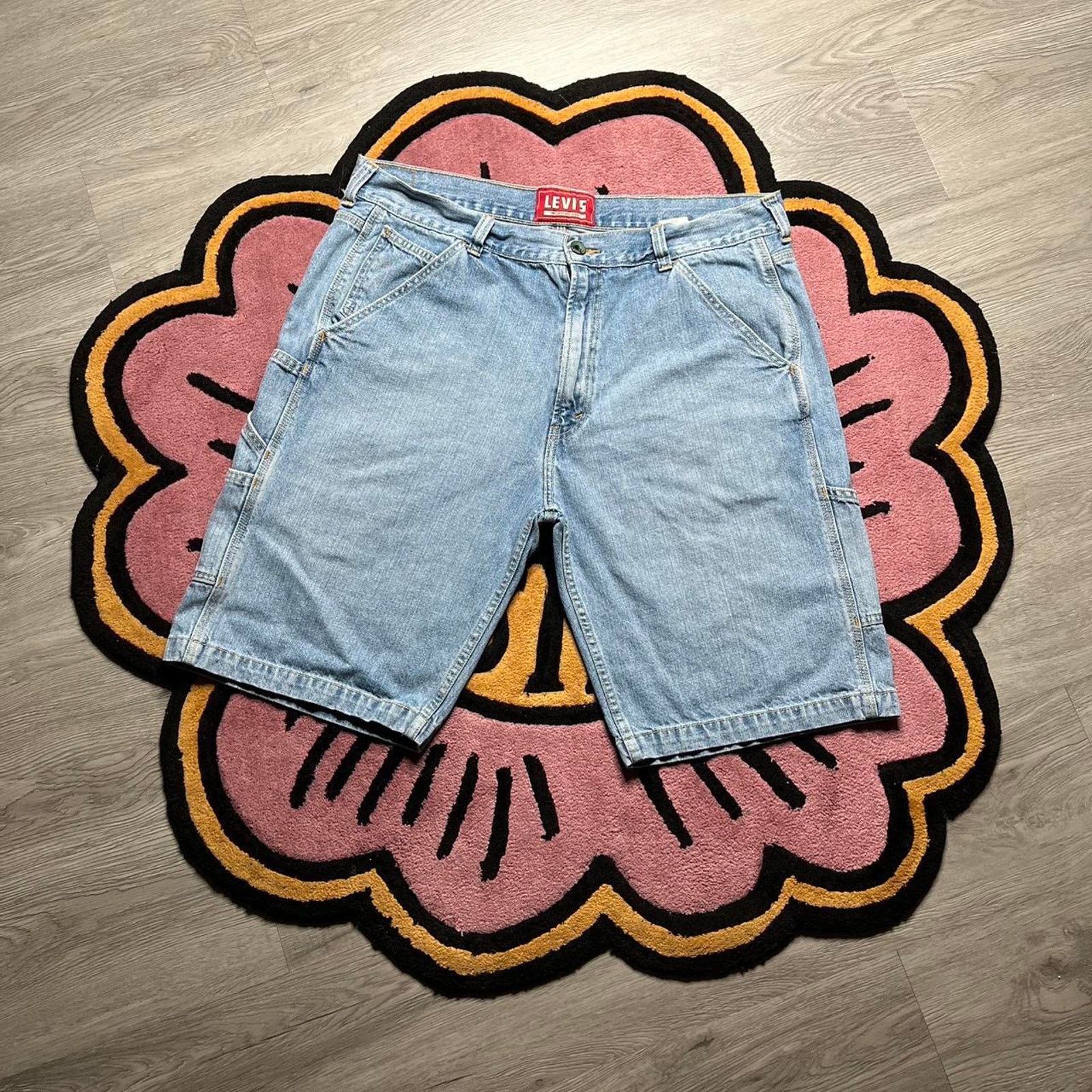 Dickies × Vintage Navy Dickies Long Baggy Loose Fit Shorts y2k