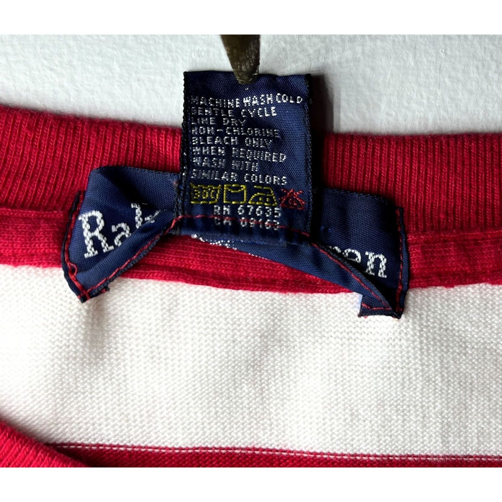 Ralph Lauren Men’s Vintage 90s Ralph Lauren Long Sleeve Pullover Striped Made in USA Sz L Size US L / EU 52-54 / 3 - 7 Thumbnail