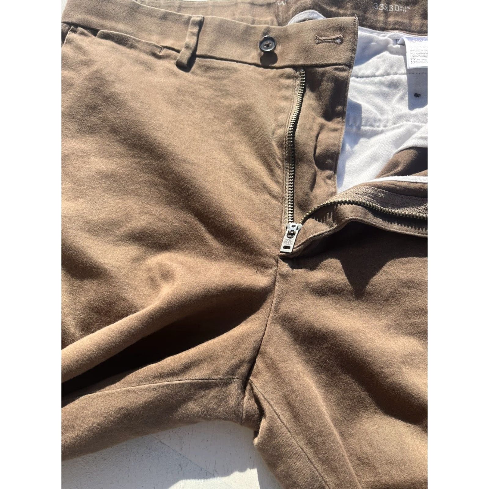 Banana Republic Banana Republic Men's Pants Traveler 33x30 Brown Stretch Casual City Business Size US 33 - 5 Thumbnail