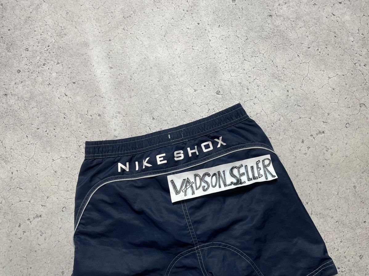 Nike Vintage Nylon Nike Shox Big Logo Swoosh Drill Shorts Y2K Size US 32 / EU 48 - 11 Thumbnail