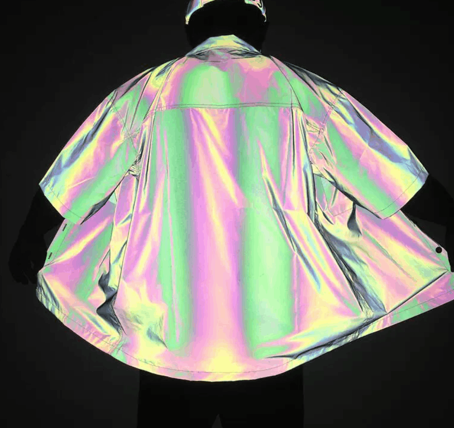 Designer Holographic Rainbow Reflective Mens Shirt Size US M / EU 48-50 / 2 - 4 Thumbnail