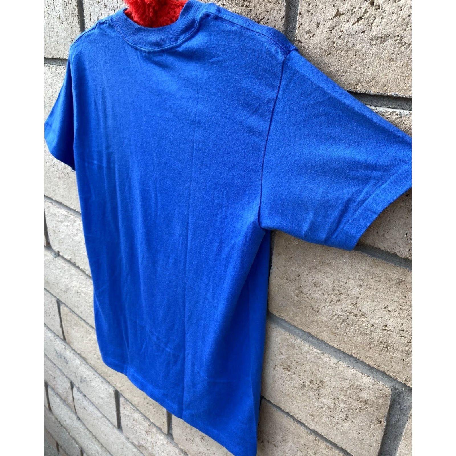 Vintage VINTAGE Oneita Nichols Cougars T-Shirt Graphic Print Blue 50/50 Male Adult M Short Sleeve Crew Neck 1980s 1990s Animals School Mens Size US M / EU 48-50 / 2 - 7 Thumbnail