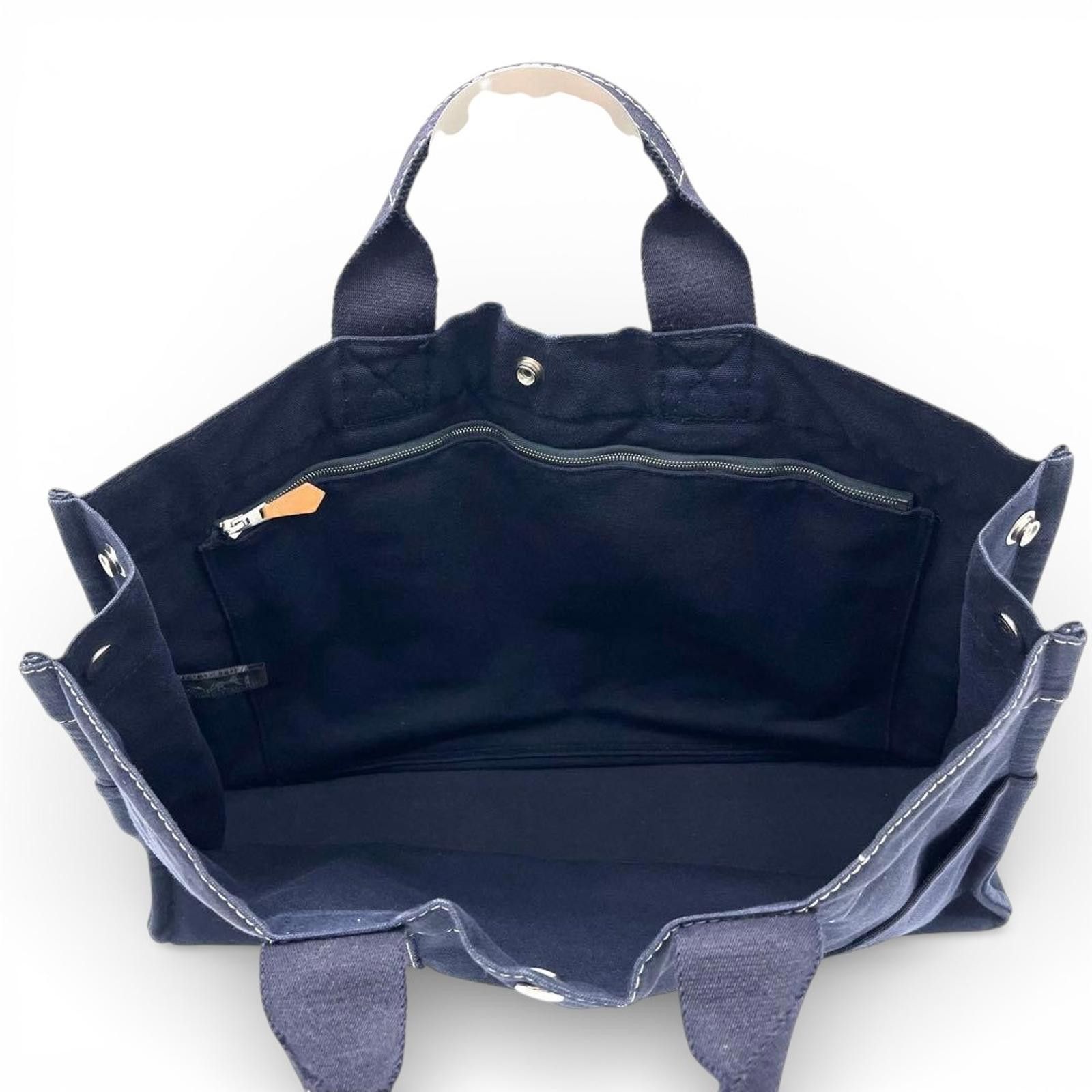 Hermes Hermès - Navy Canvas Tote Bag Size ONE SIZE - 5 Thumbnail