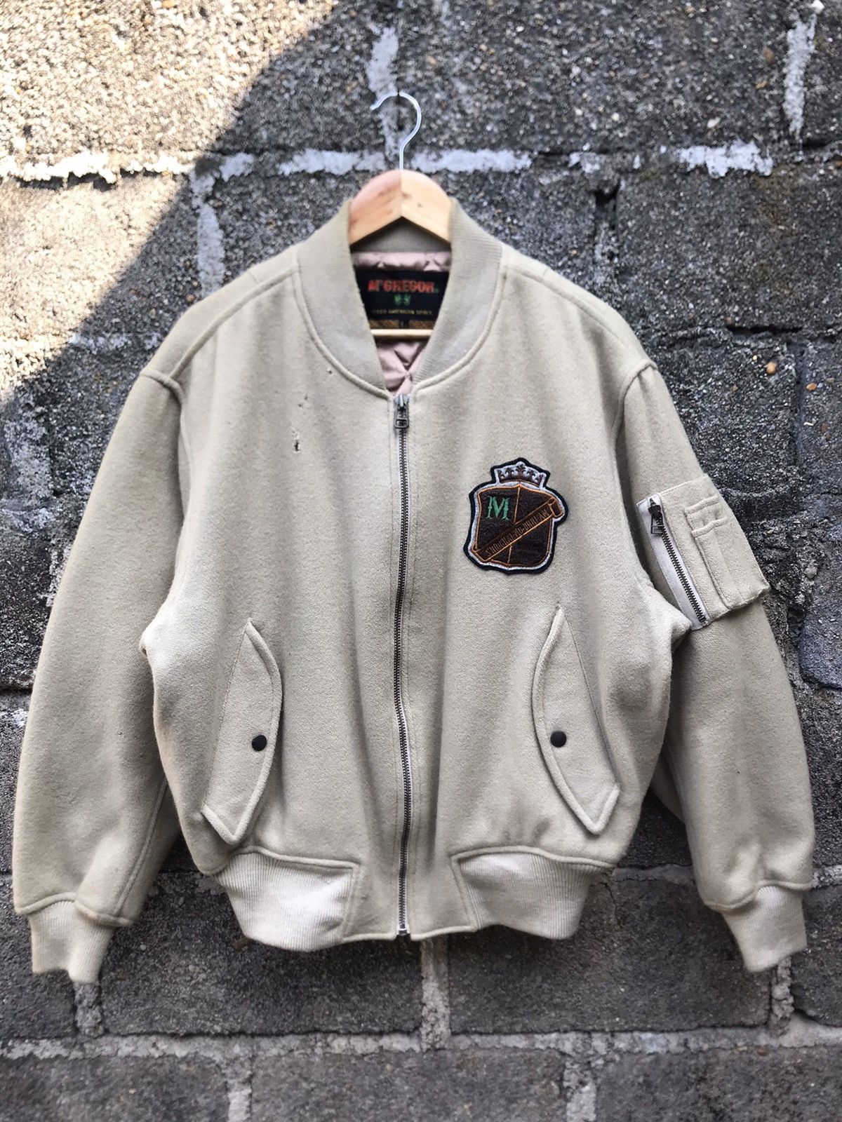 ジャケット・アウター 90s MCGREGOR A-2 type wool bomber jacket