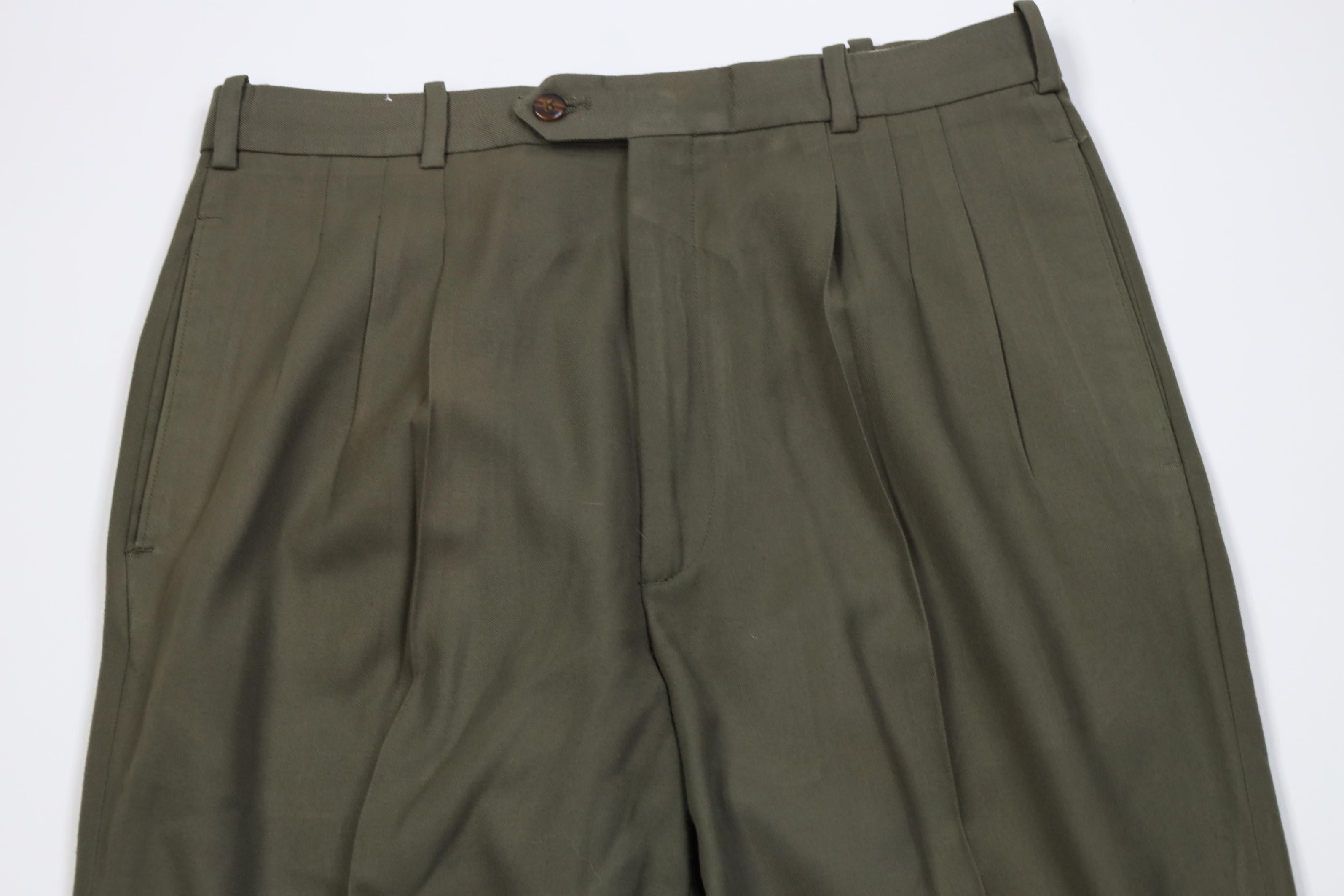 Vintage Vintage 90s Streetwear Gabardine Blend Knit Chino Pants Size US 31 - 2 Thumbnail
