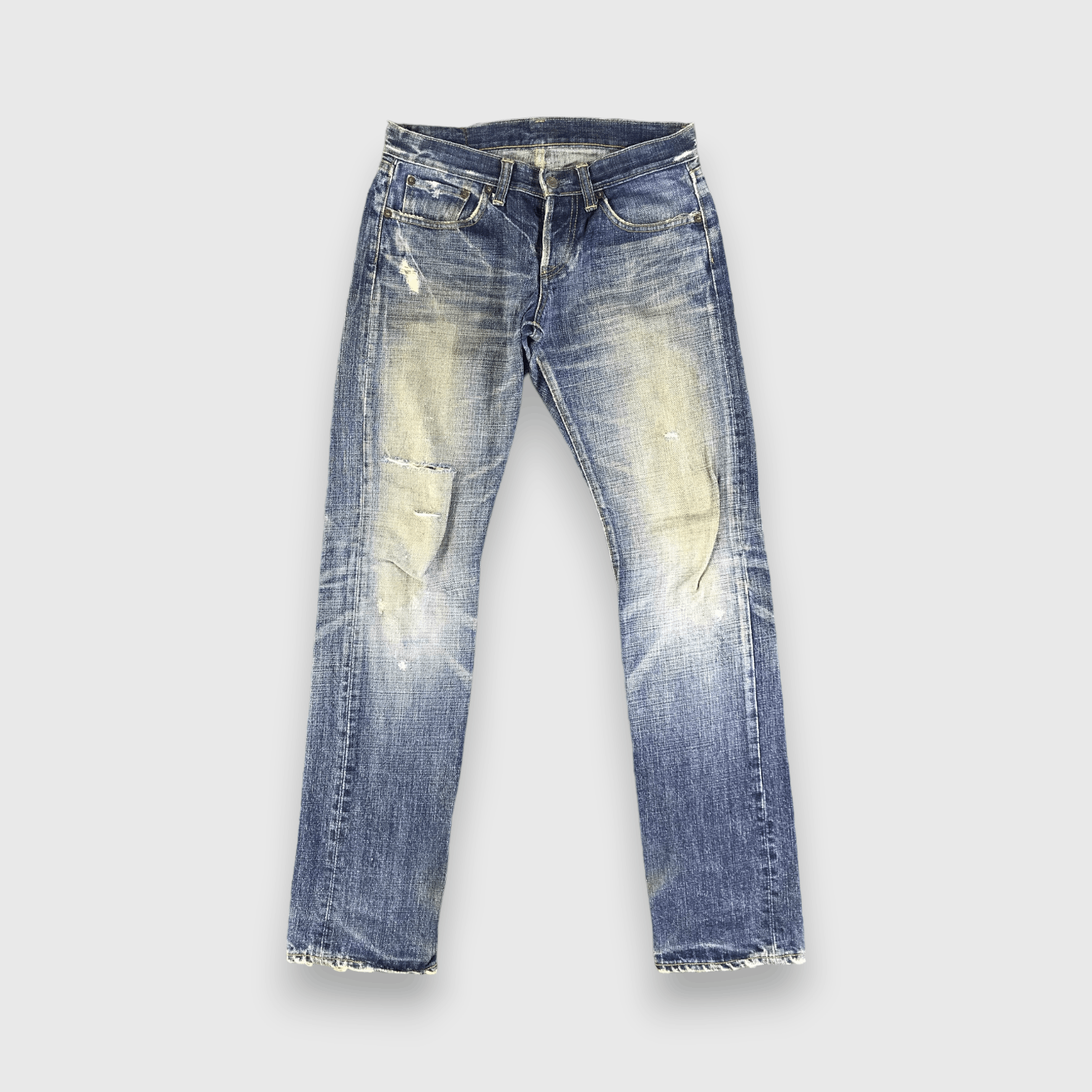 Levi's Vintage Blue Wash Levis 501 Jeans Distressed Denim -J2684 Size US 31 - 1 Thumbnail