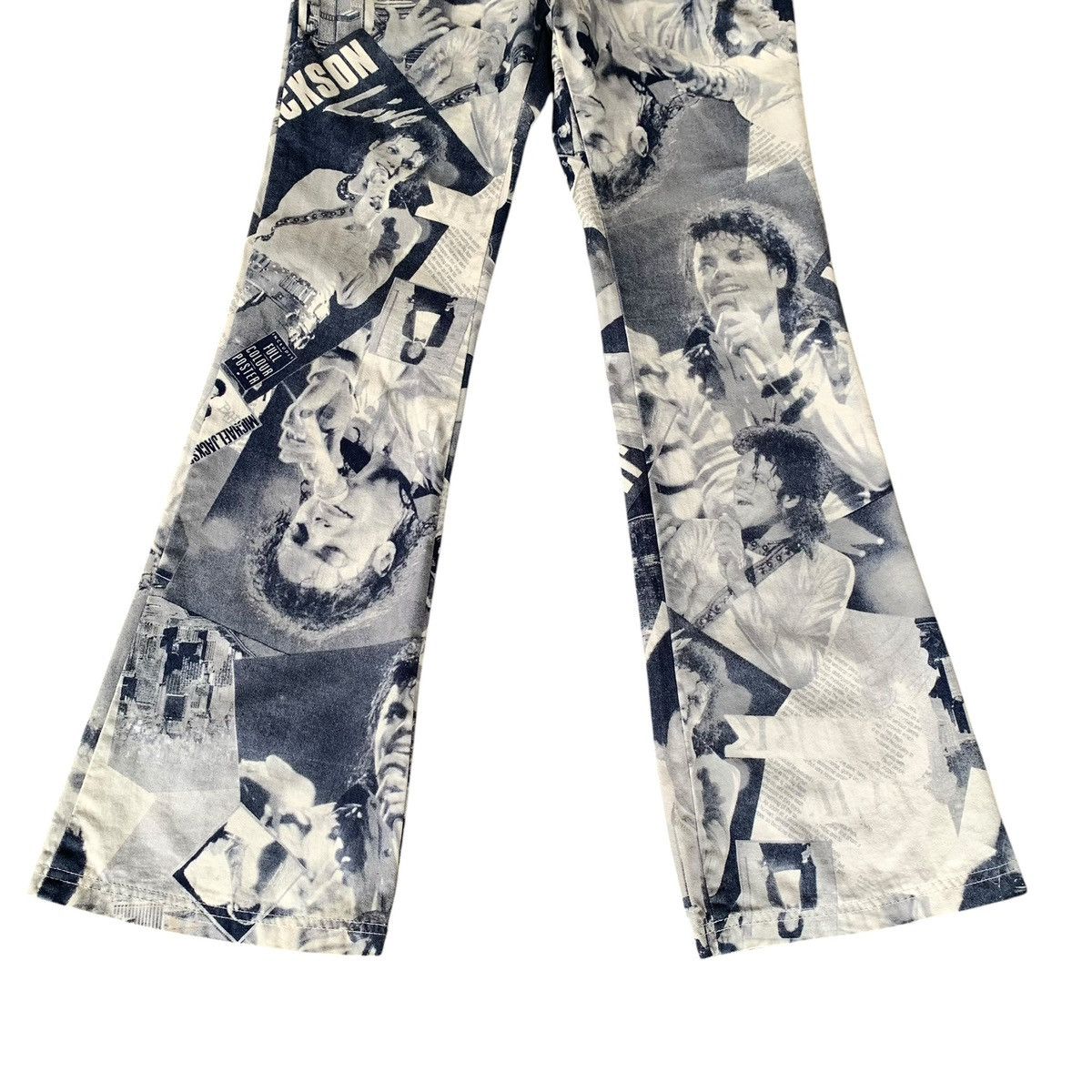 If Six Was Nine × Japanese Brand Uveex jeans Flare pants full print michael jackson art Size US 26 / EU 42 - 4 Thumbnail
