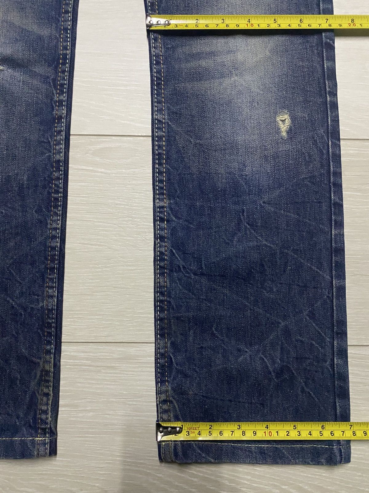 Rhude × Zara Vintage Zara Denim Distressed Straight Fit Jeans Size US 29 - 20 Thumbnail