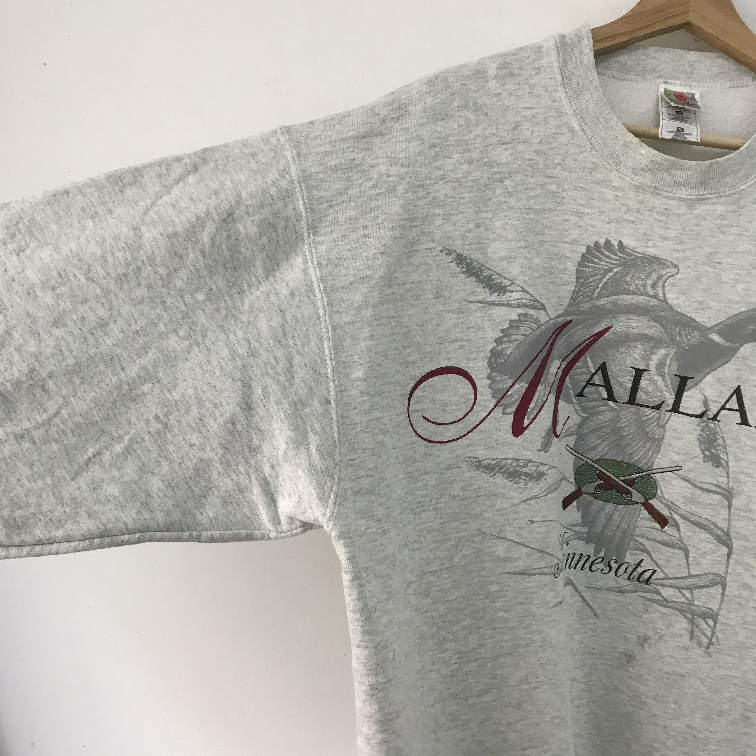 Vintage Vintage 90's Mallard Graphic Gray Sweatshirt Xlarge - 405 Size US XL / EU 56 / 4 - 4 Thumbnail