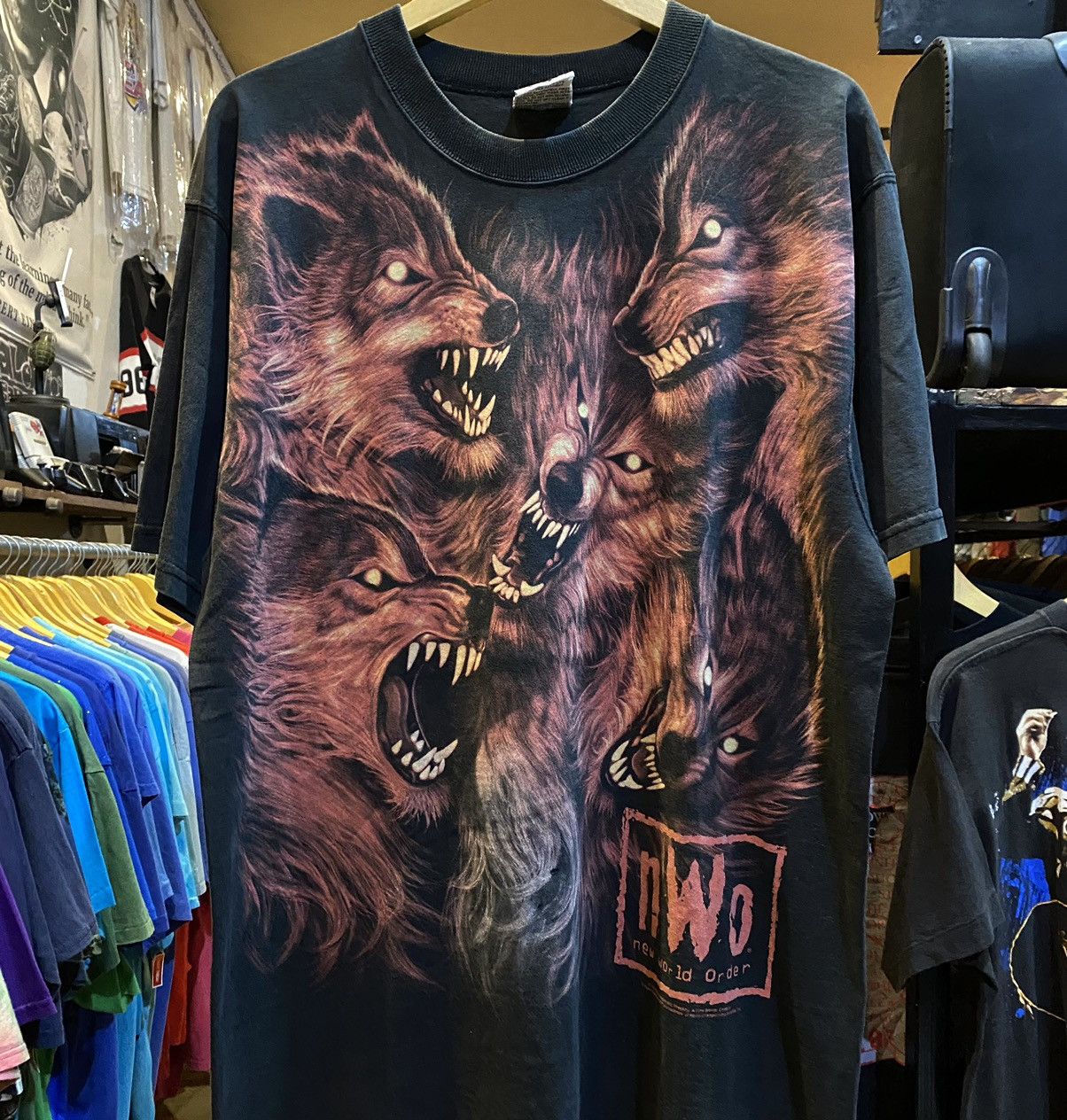 Liquid Blue × Vintage × WCW/nWo T shirt Nwo Wolf Pack 1998 vintage vtg liquid blue Size US L / EU 52-54 / 3 - 2 Thumbnail