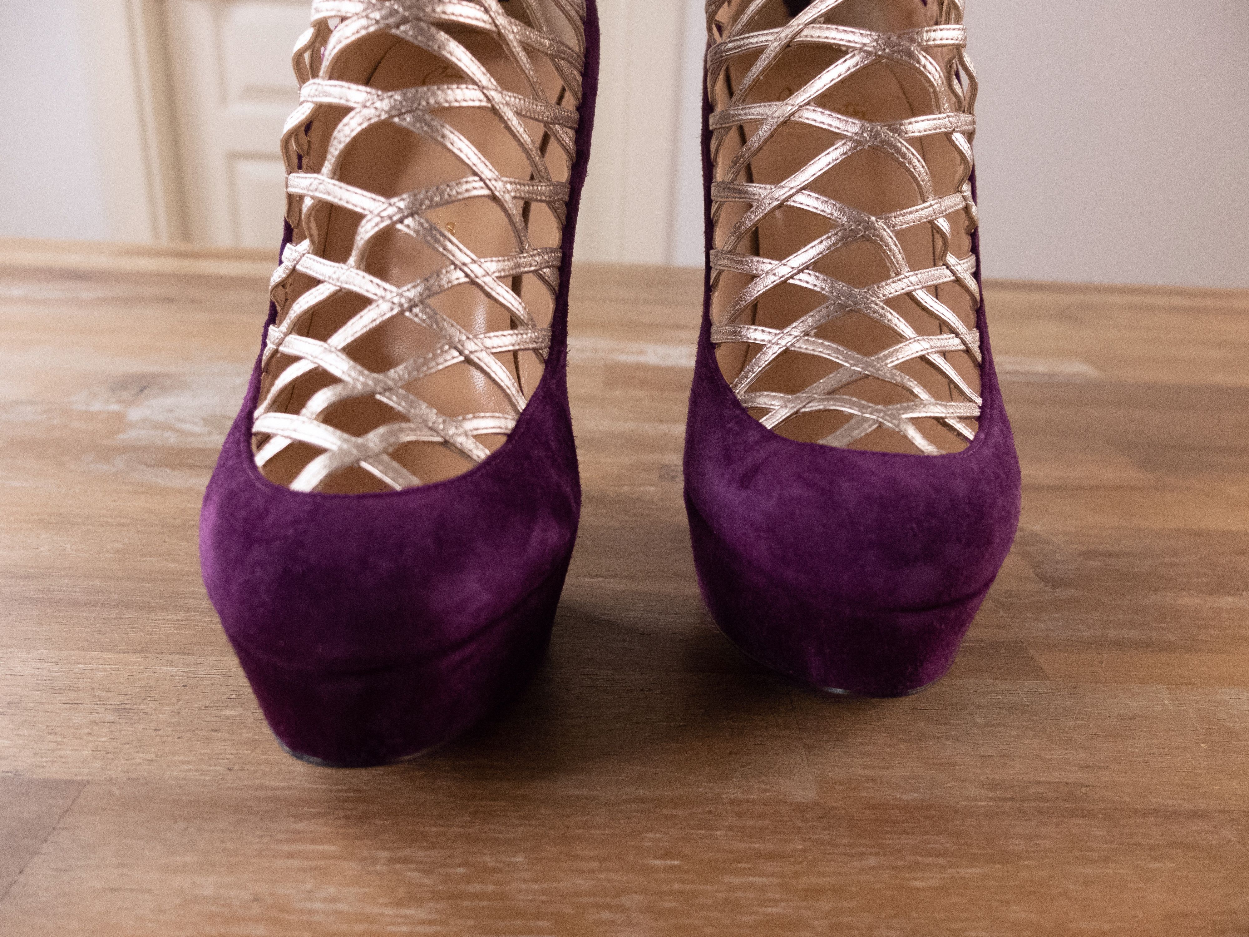 Christian Louboutin CHRISTIAN LOUBOUTIN Berlinissimo purple suede ankle boots 10 Size US 10 / IT 40 - 3 Thumbnail